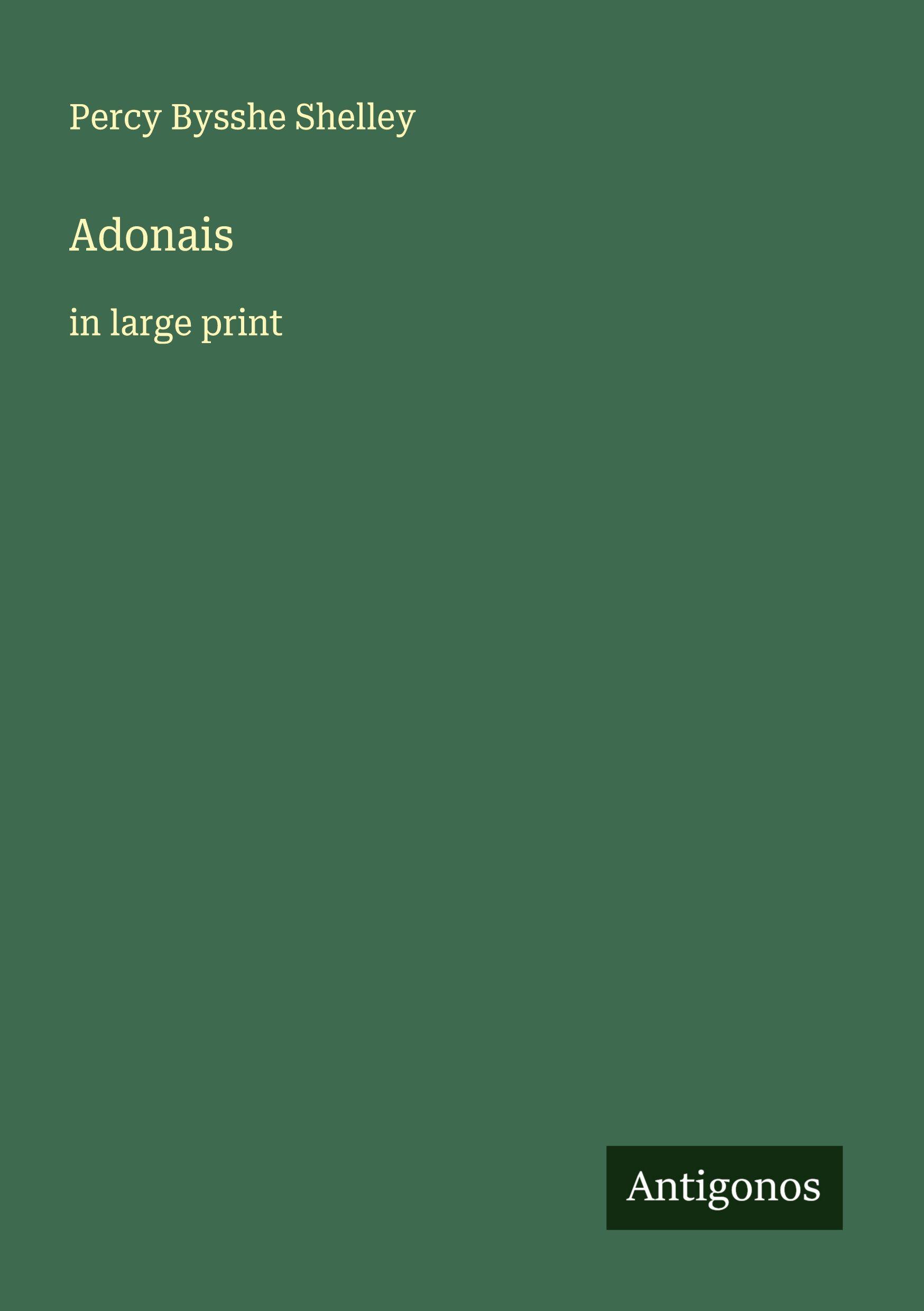 Vorderes Coverbild Adonais