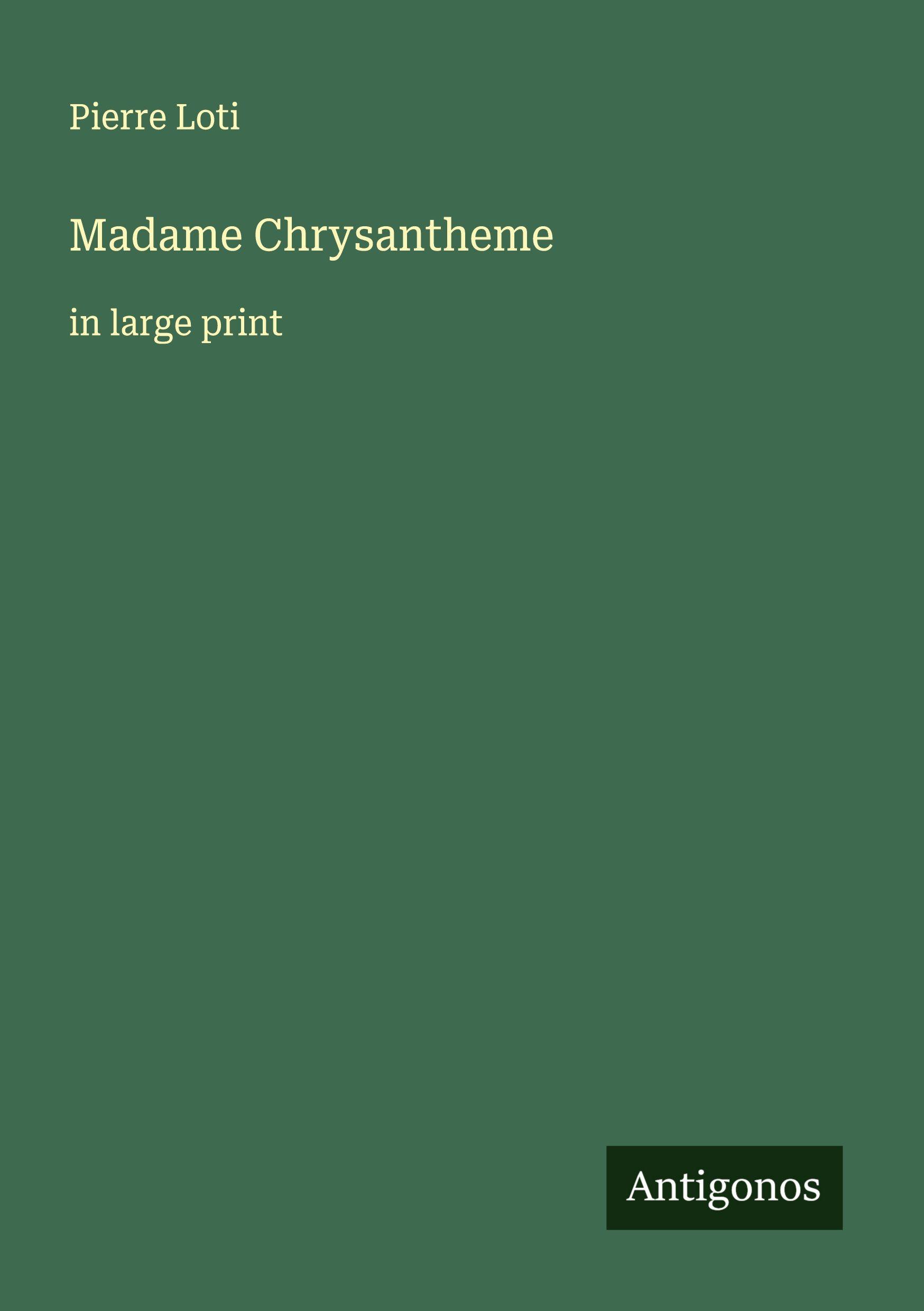 Vorderes Coverbild Madame Chrysantheme