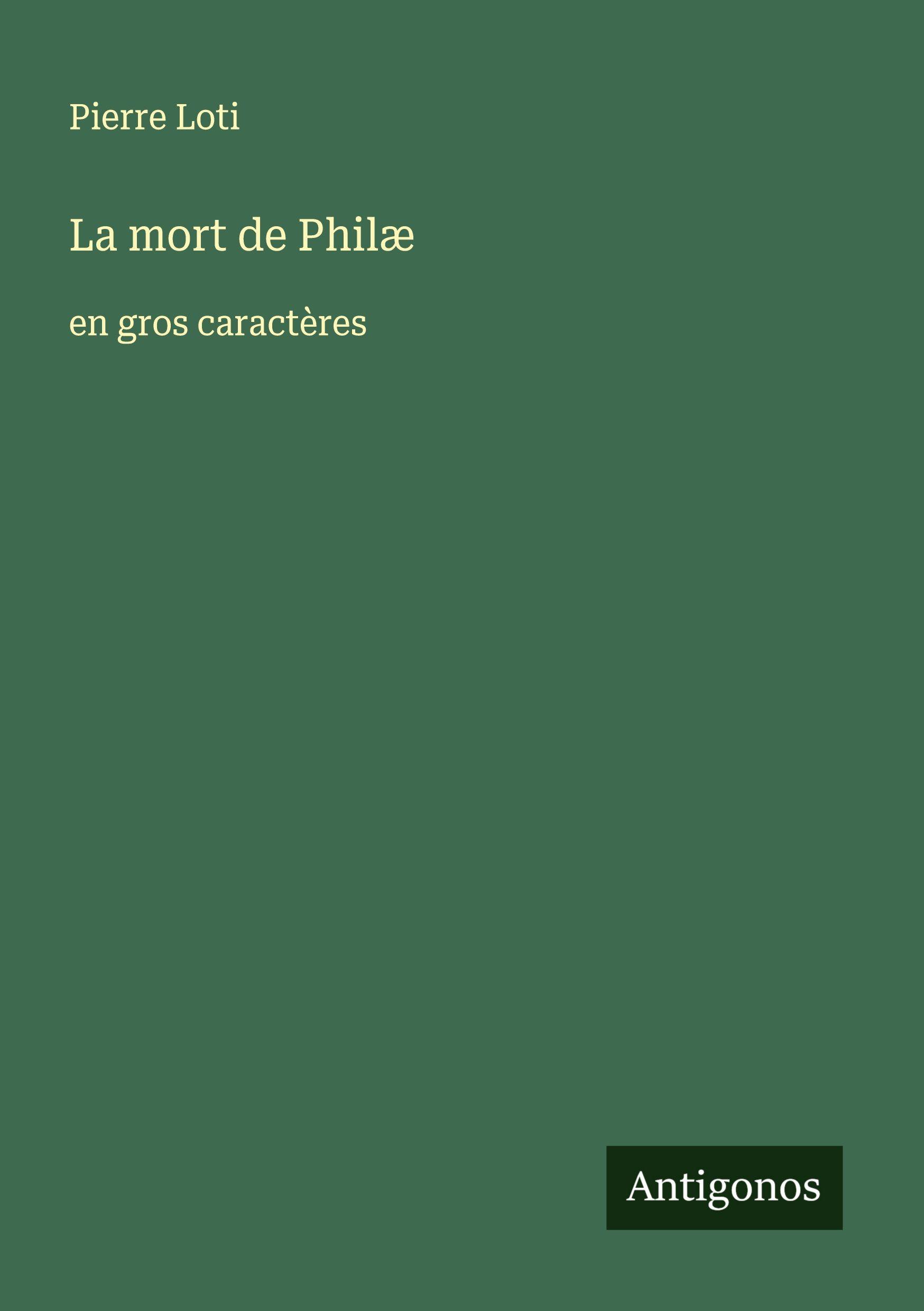 Vorderes Coverbild La mort de Philæ