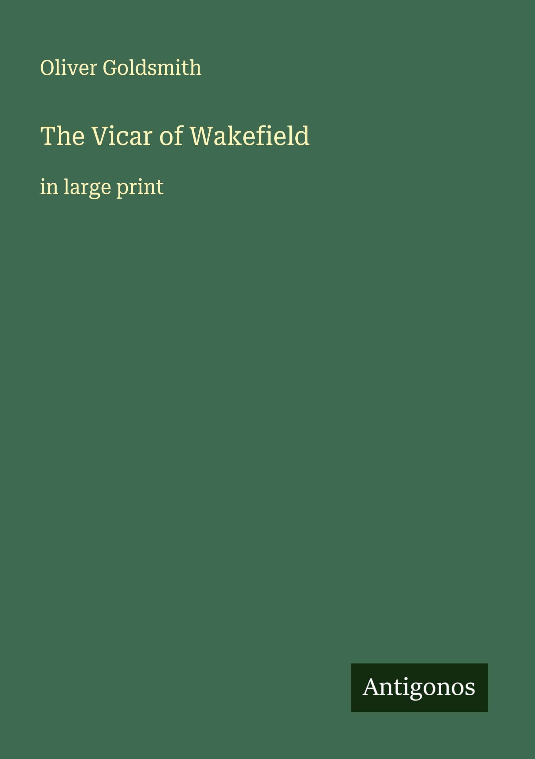 Vorderes Coverbild The Vicar of Wakefield
