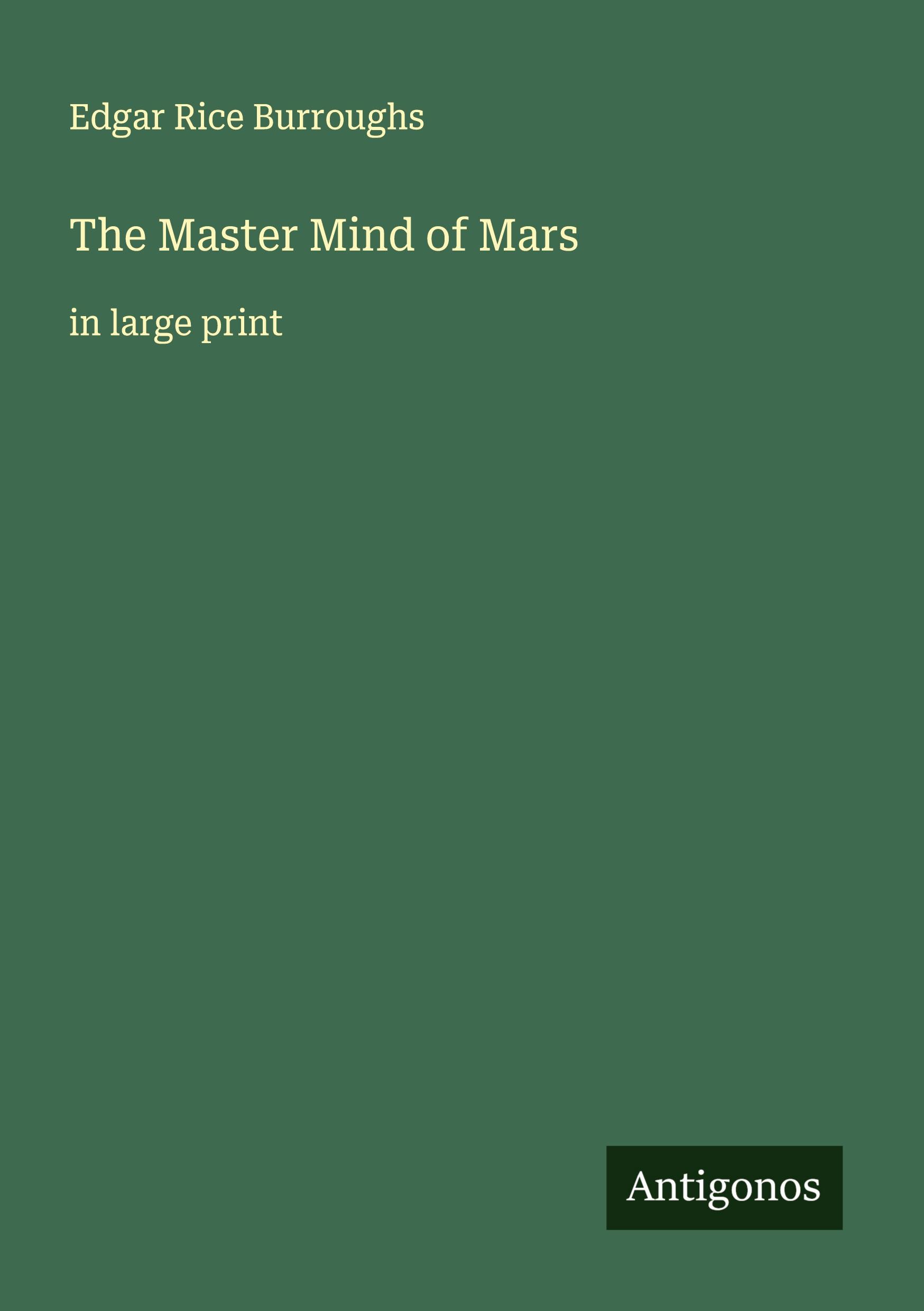 Vorderes Coverbild The Master Mind of Mars