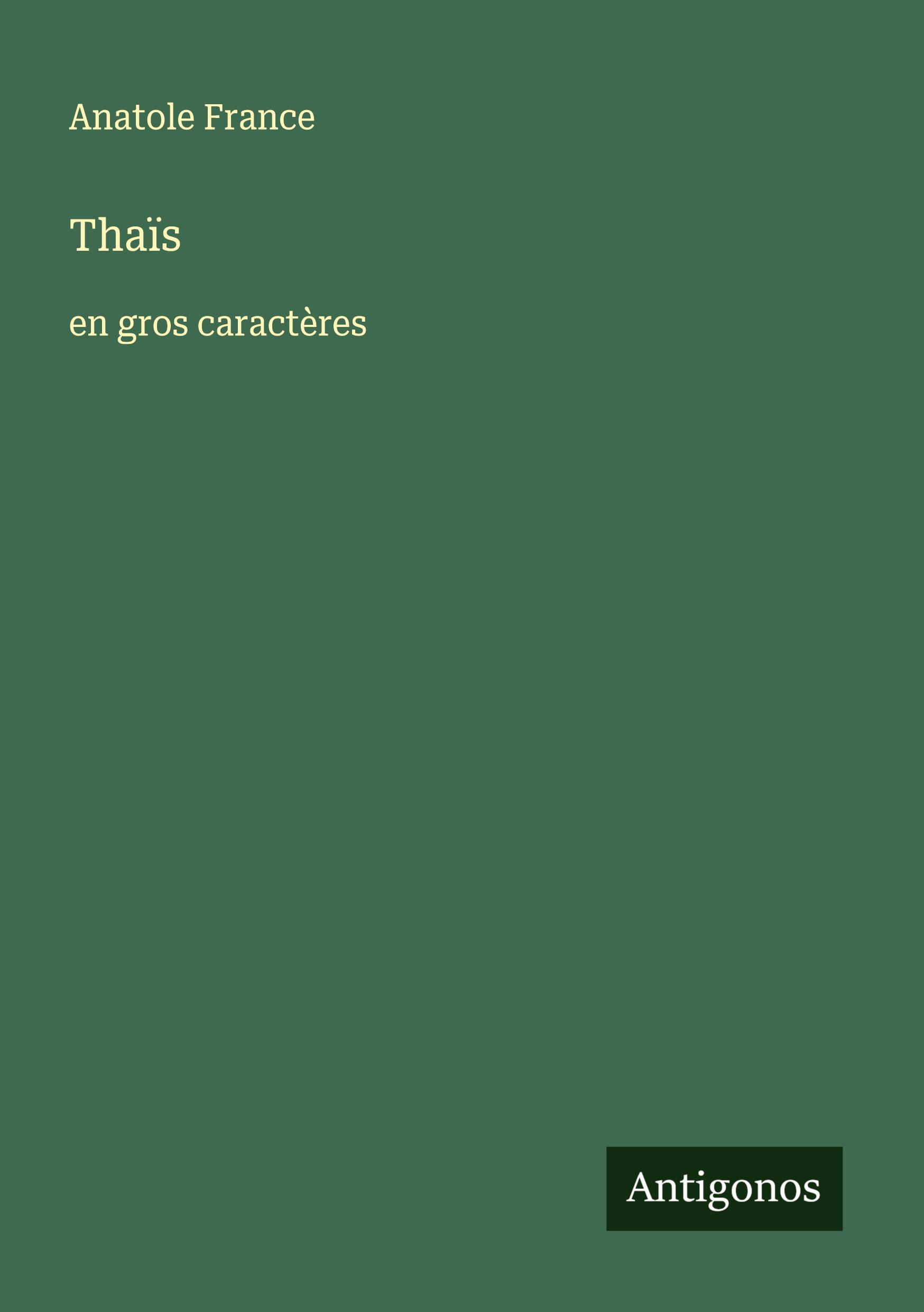 Vorderes Coverbild Thaïs