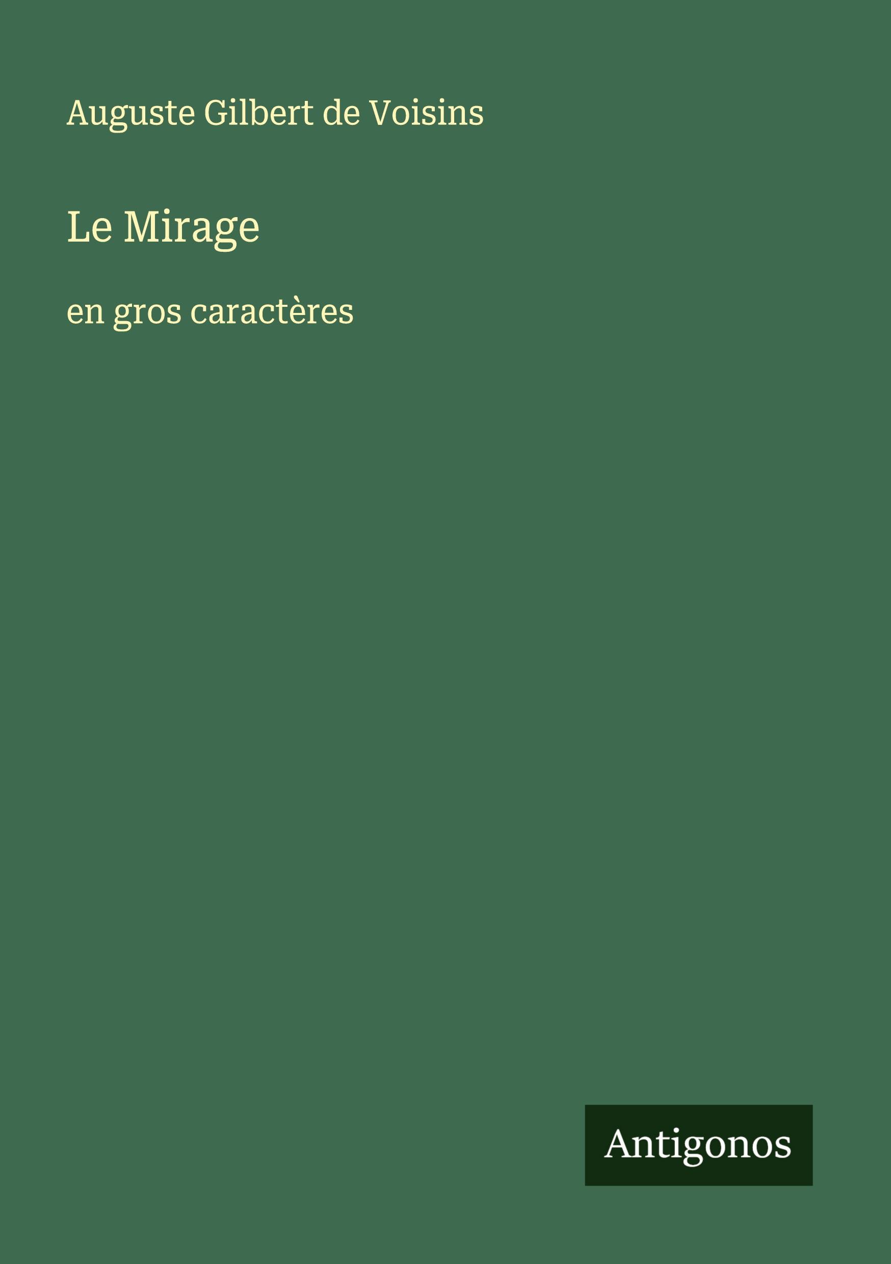Vorderes Coverbild Le Mirage