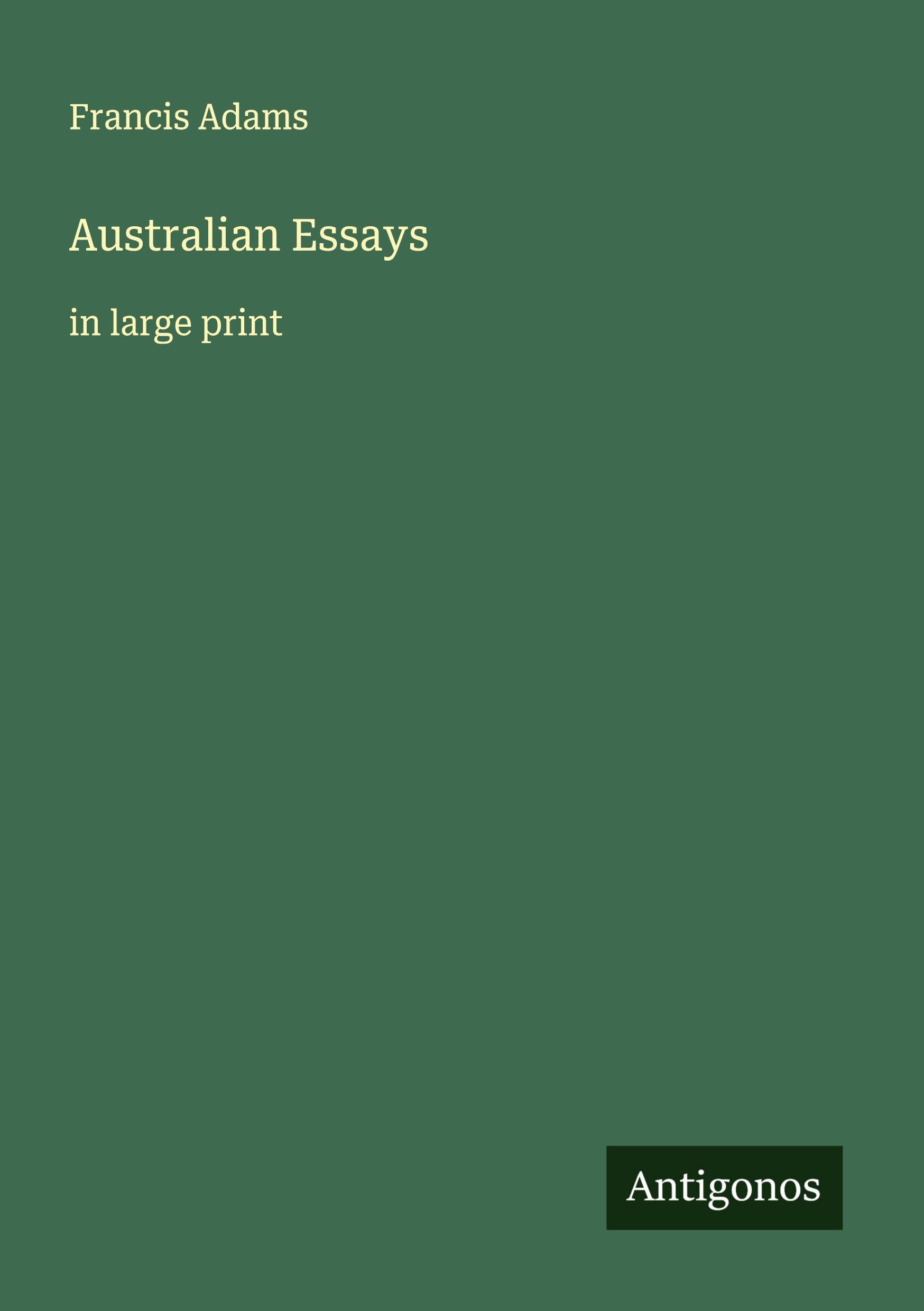 Vorderes Coverbild Australian Essays