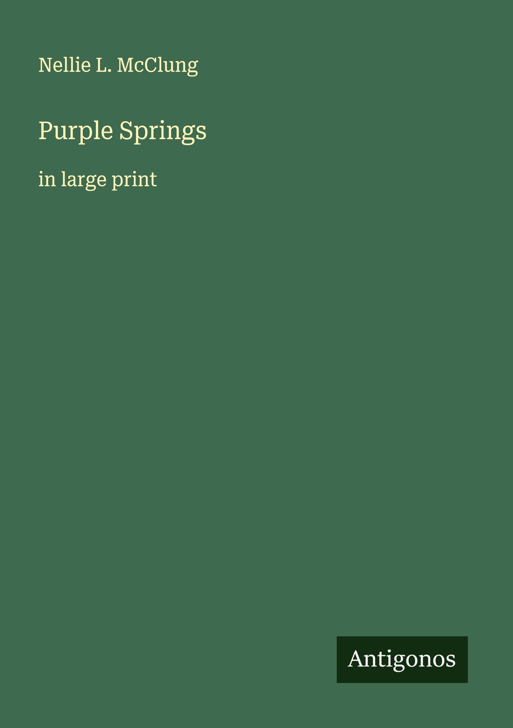 Vorderes Coverbild Purple Springs