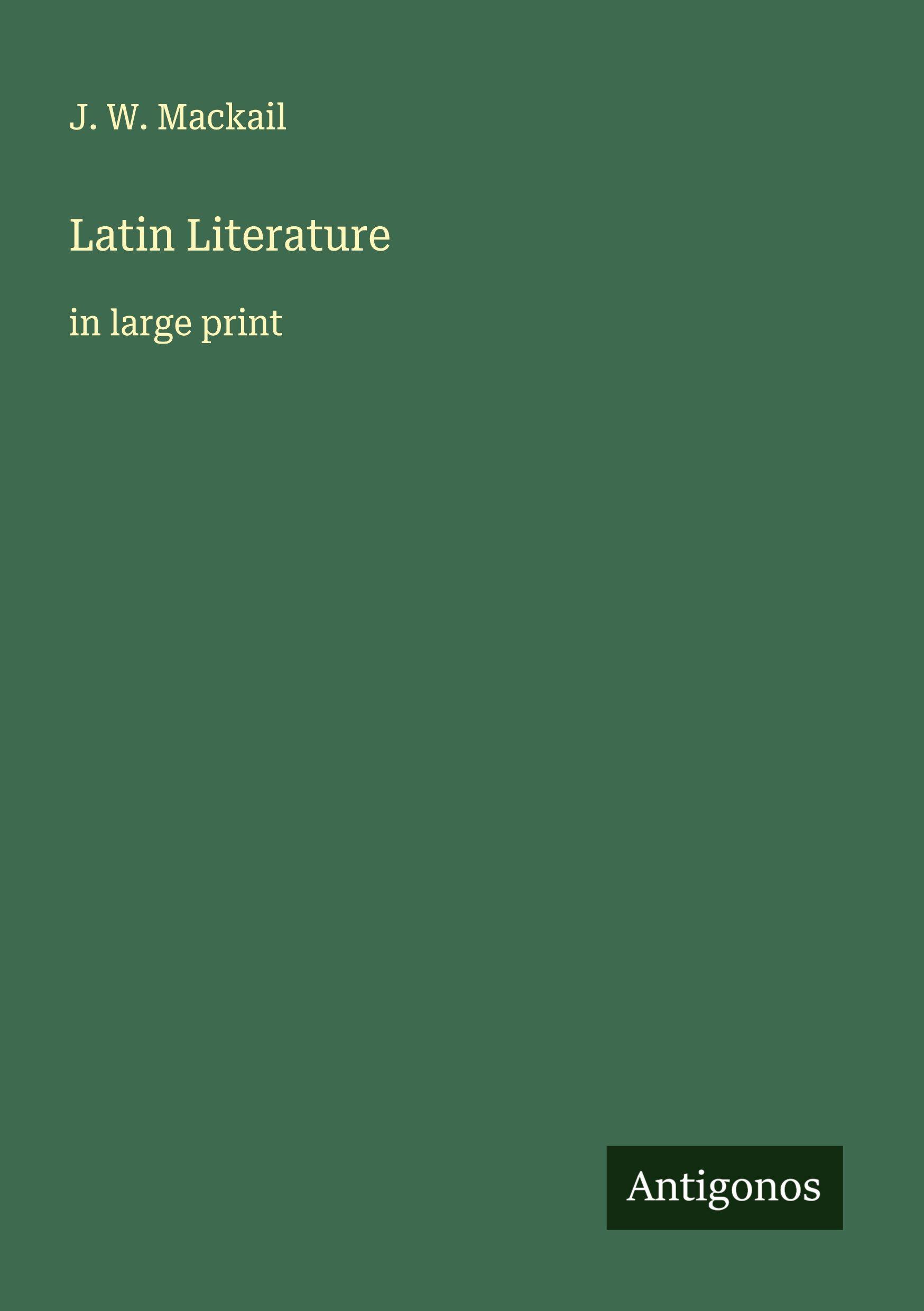 Vorderes Coverbild Latin Literature
