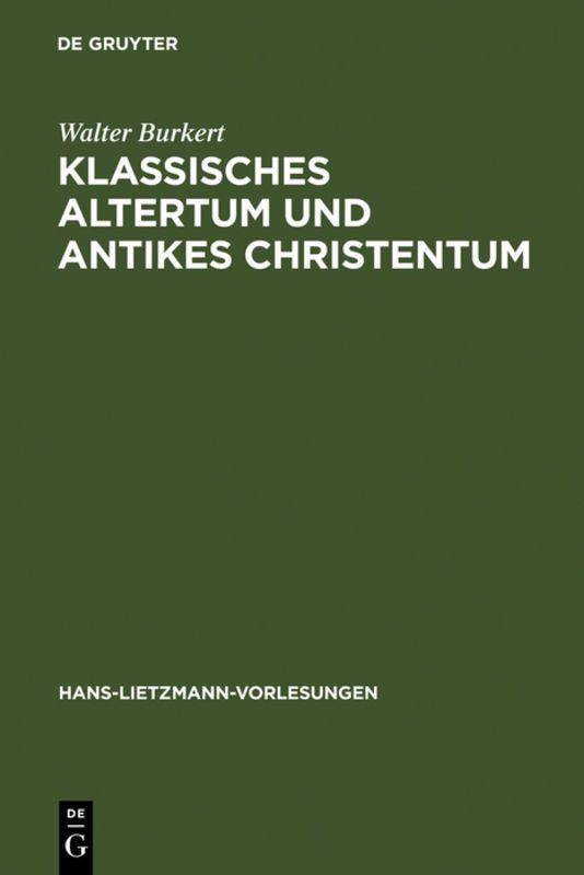 Vorderes Coverbild Klassisches Altertum und antikes Christentum
