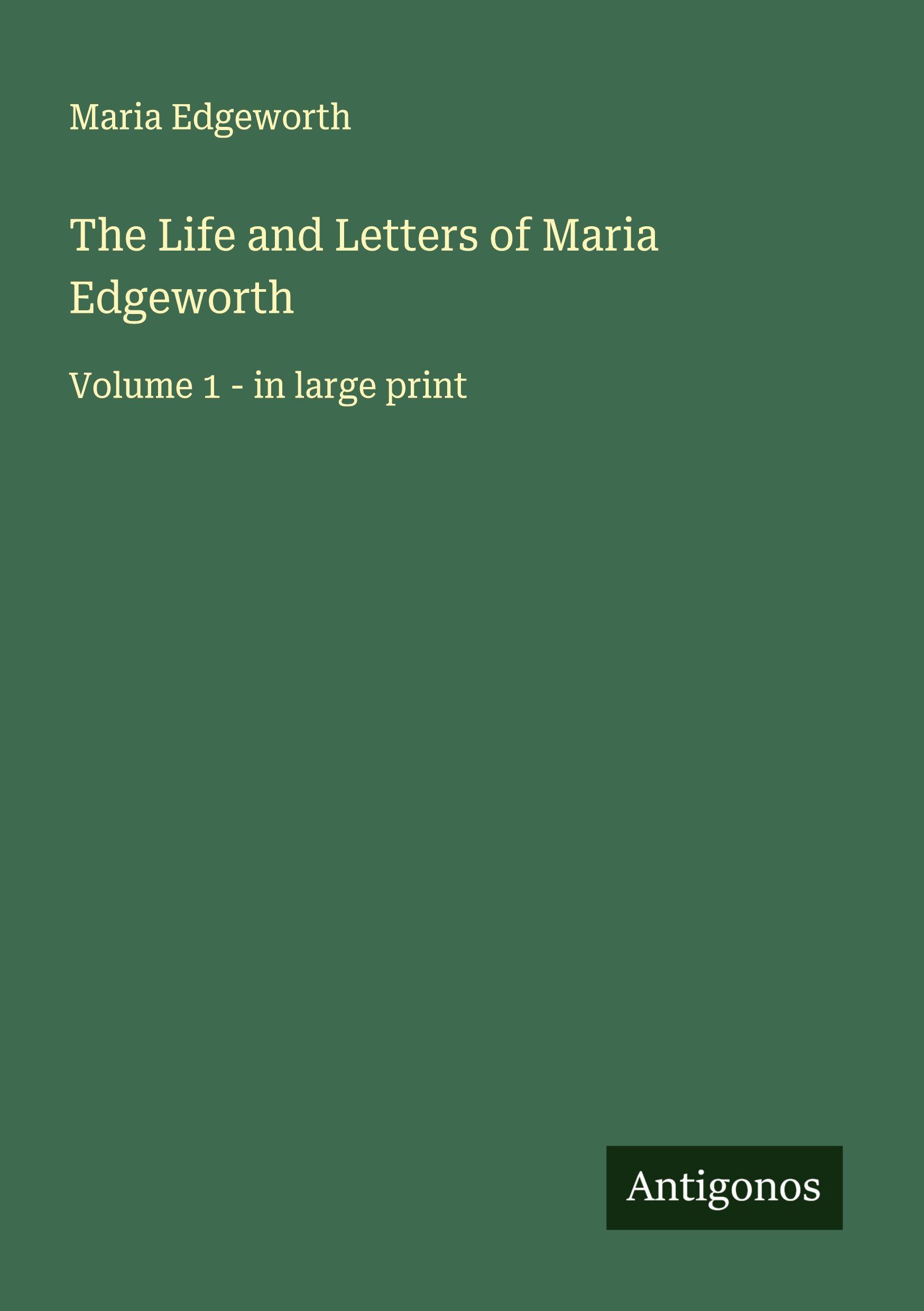 Vorderes Coverbild The Life and Letters of Maria Edgeworth