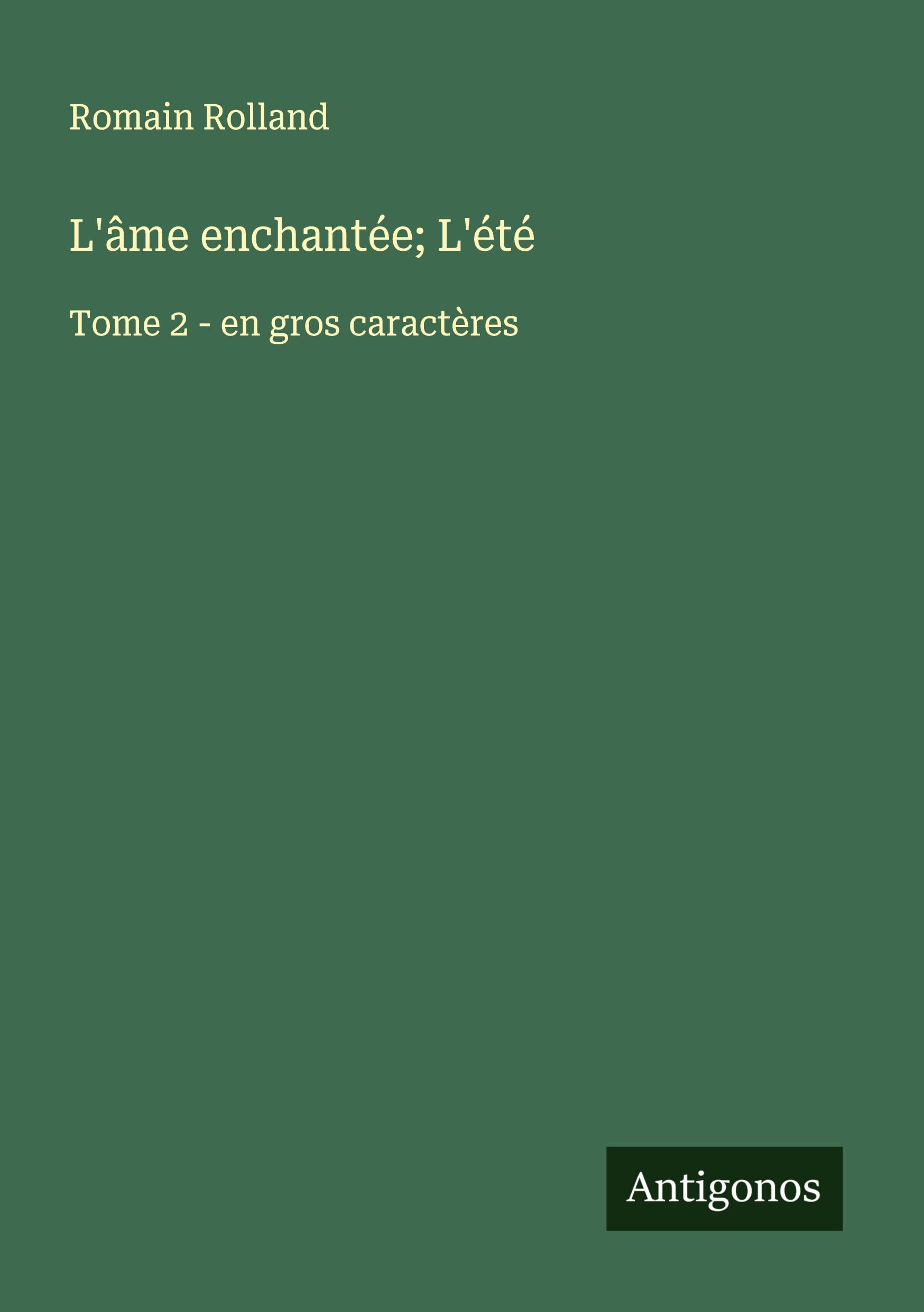 Vorderes Coverbild L'âme enchantée; L'été