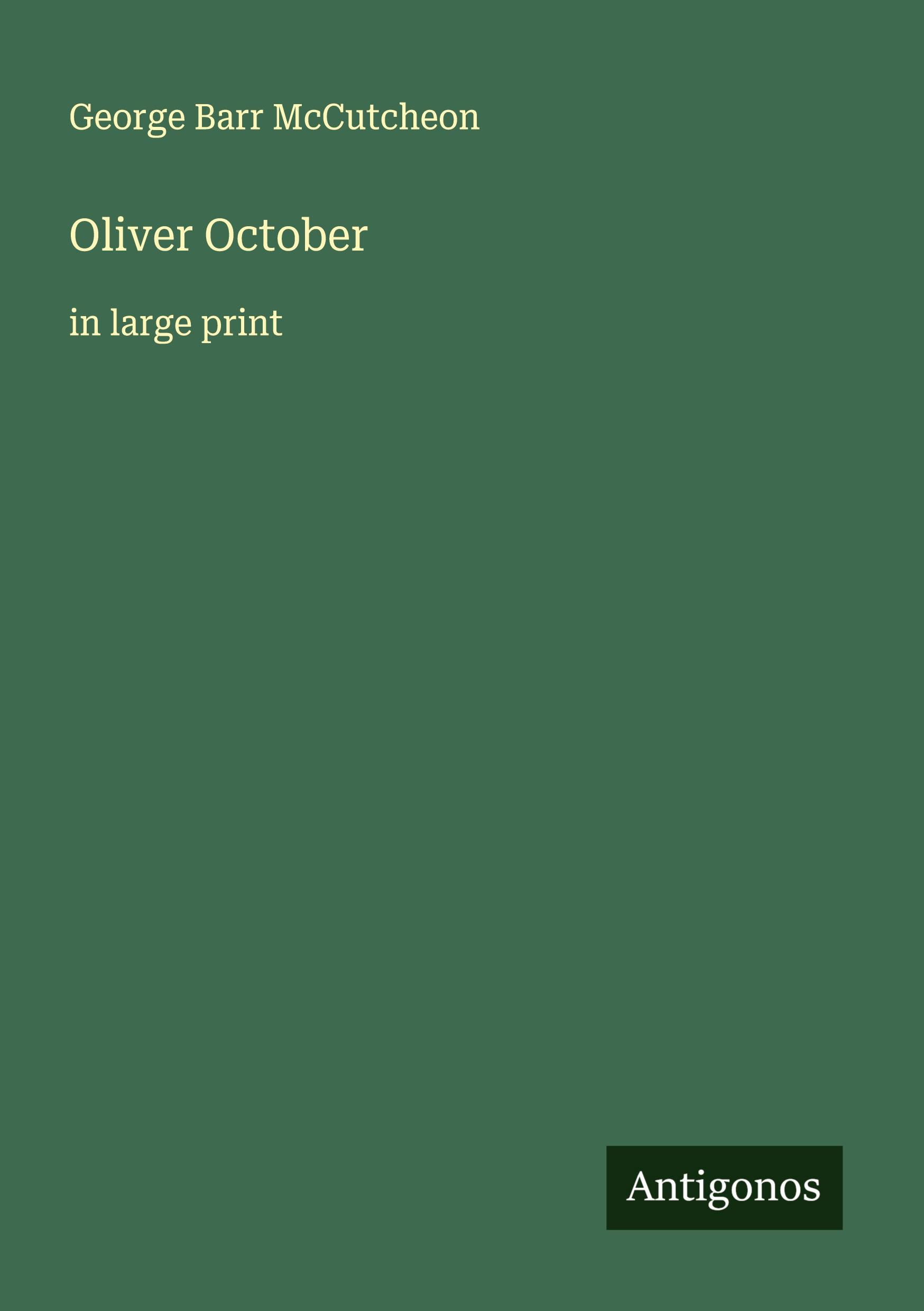 Vorderes Coverbild Oliver October