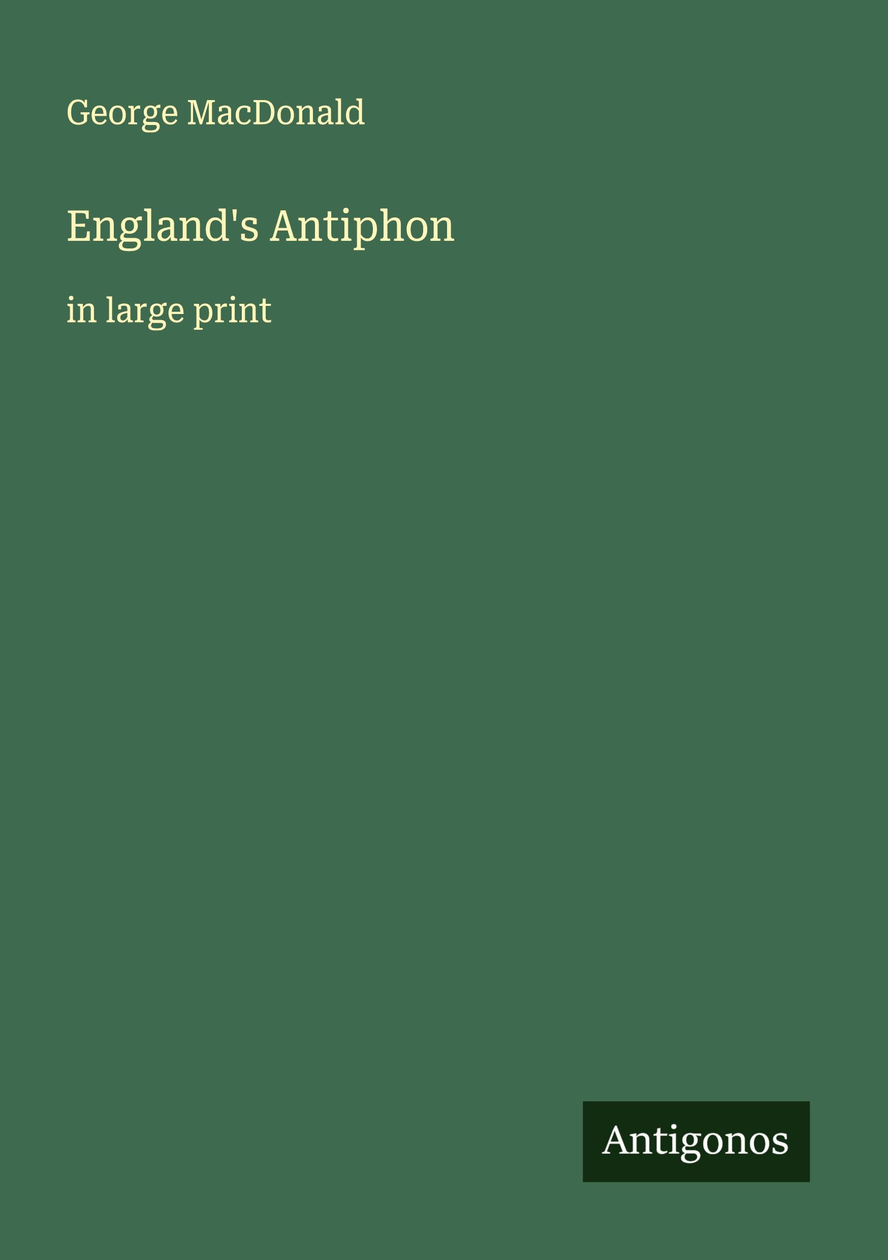 Vorderes Coverbild England's Antiphon