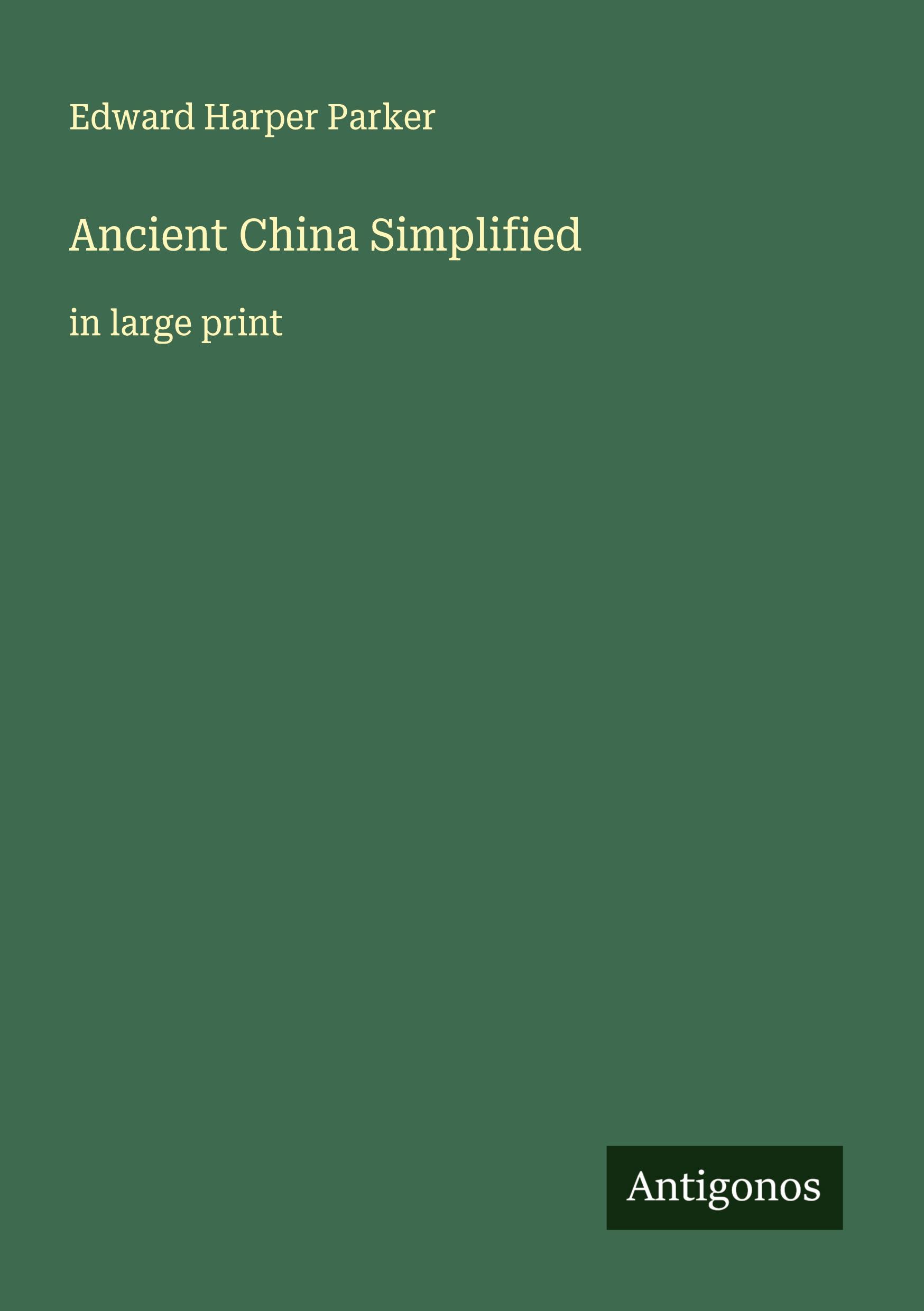 Vorderes Coverbild Ancient China Simplified