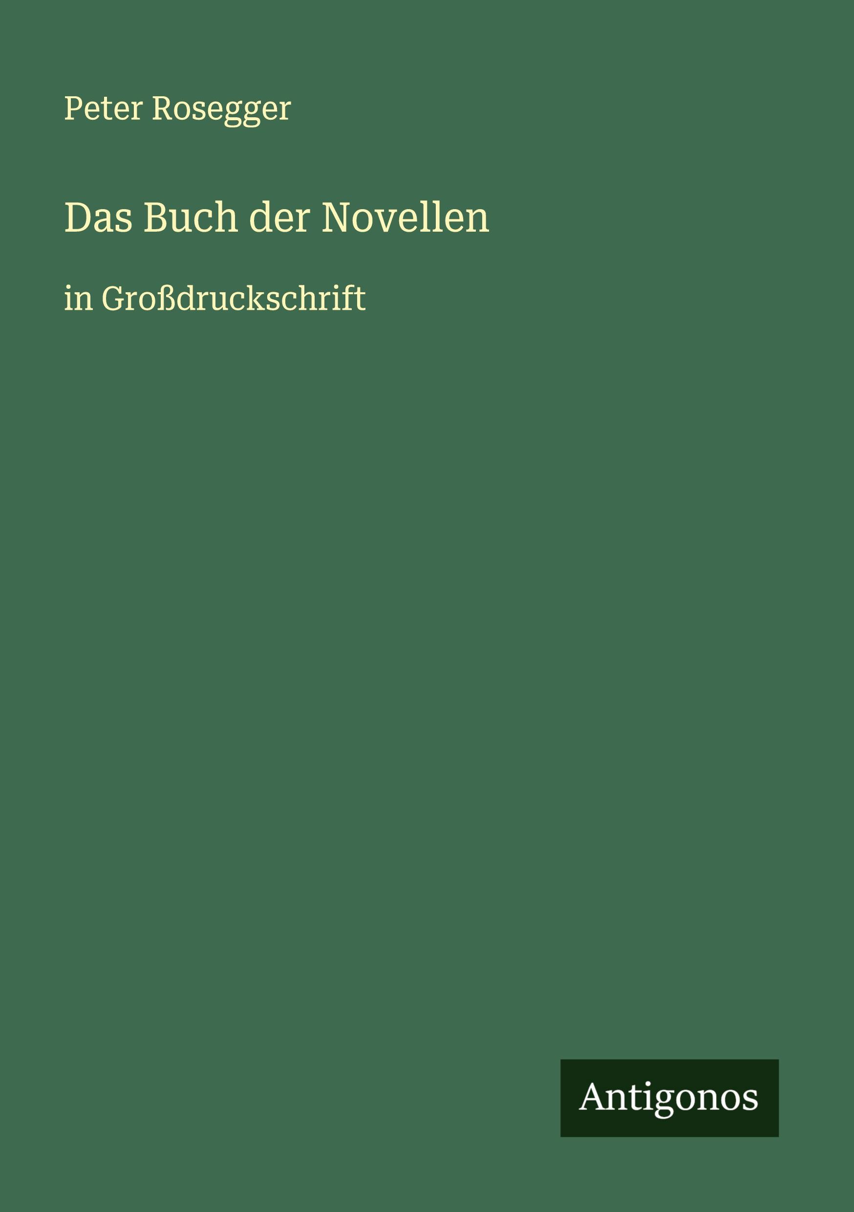 Vorderes Coverbild Das Buch der Novellen