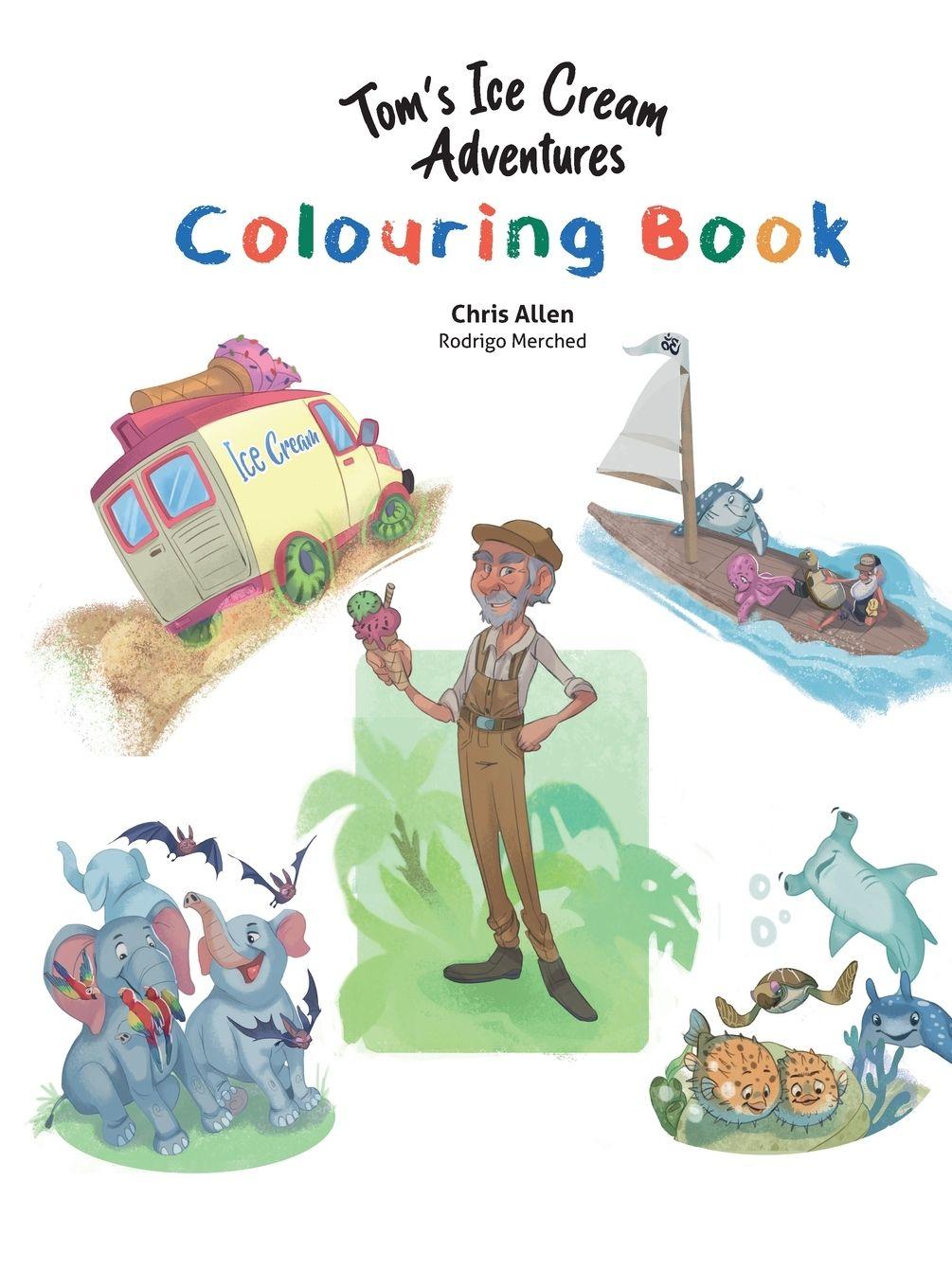 Vorderes Coverbild Tom's Ice Cream Adventures Colouring Book