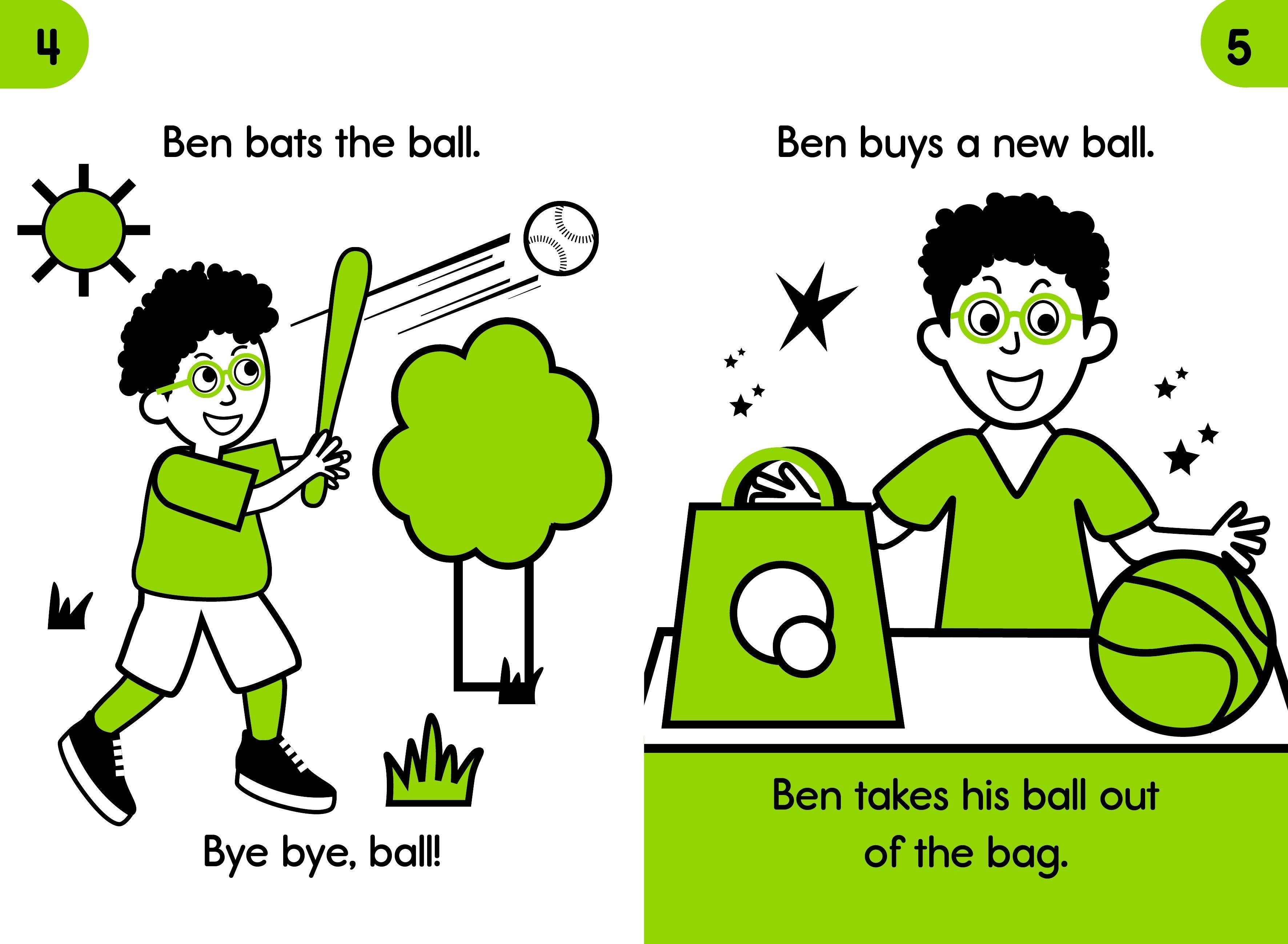 Beispielinhalt (Bild) Ben and the Ball: Beginning Letters II