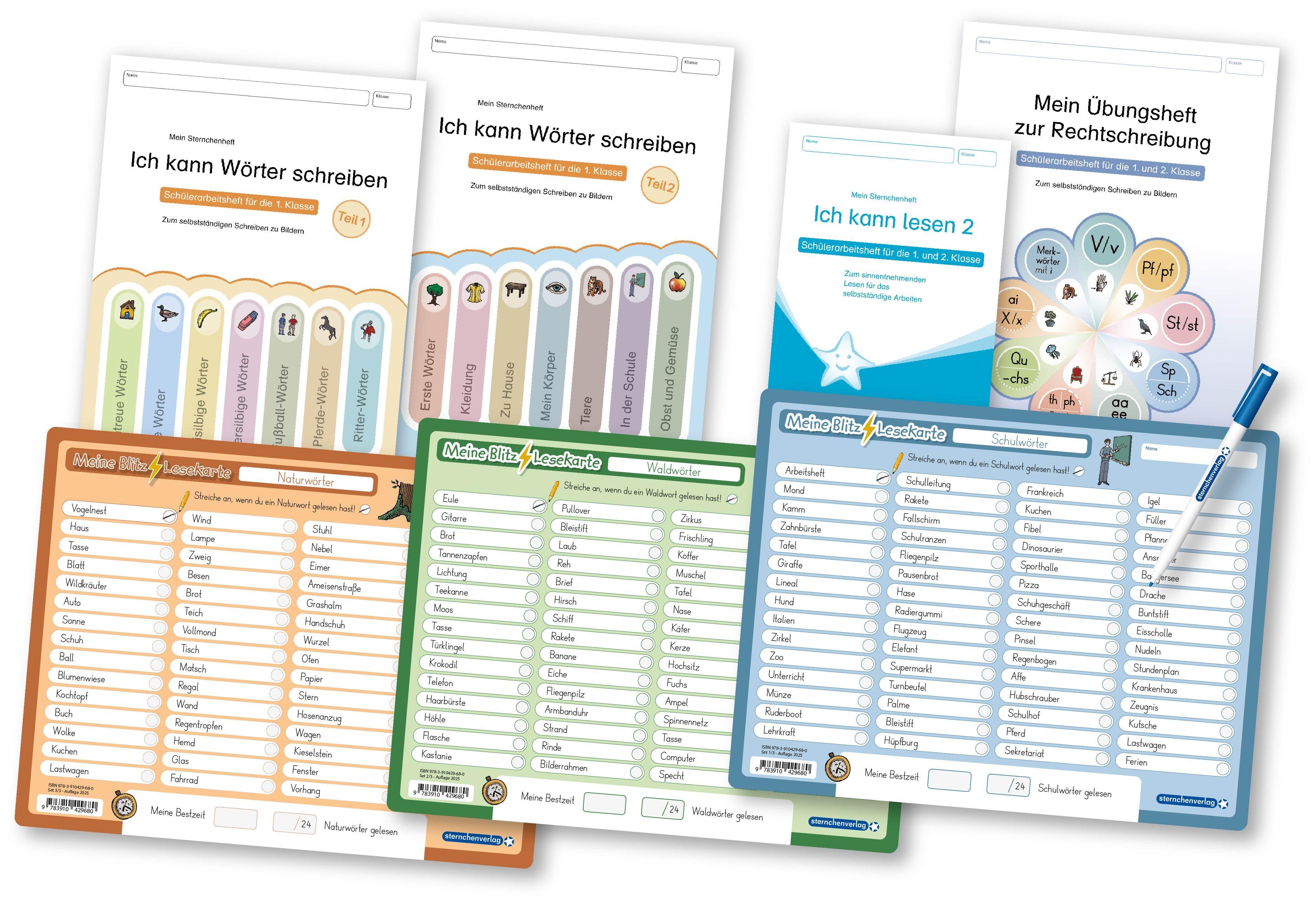 Beispielinhalt (Bild) Meine Lernbox 1 - Teil B - Deutsch - Fit für das 1. Schuljahr