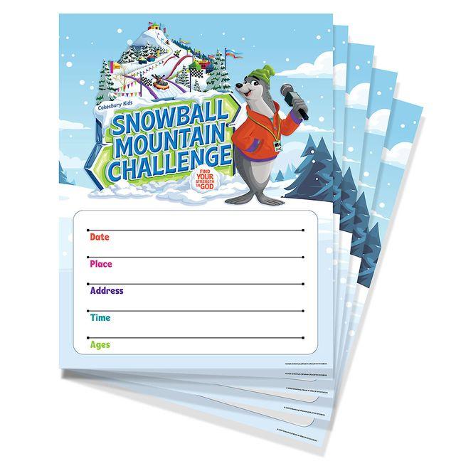 Vorderes Coverbild Vbs 2026 Snowball Mountain Challenge Small Promotional Posters (Pkg of 5)