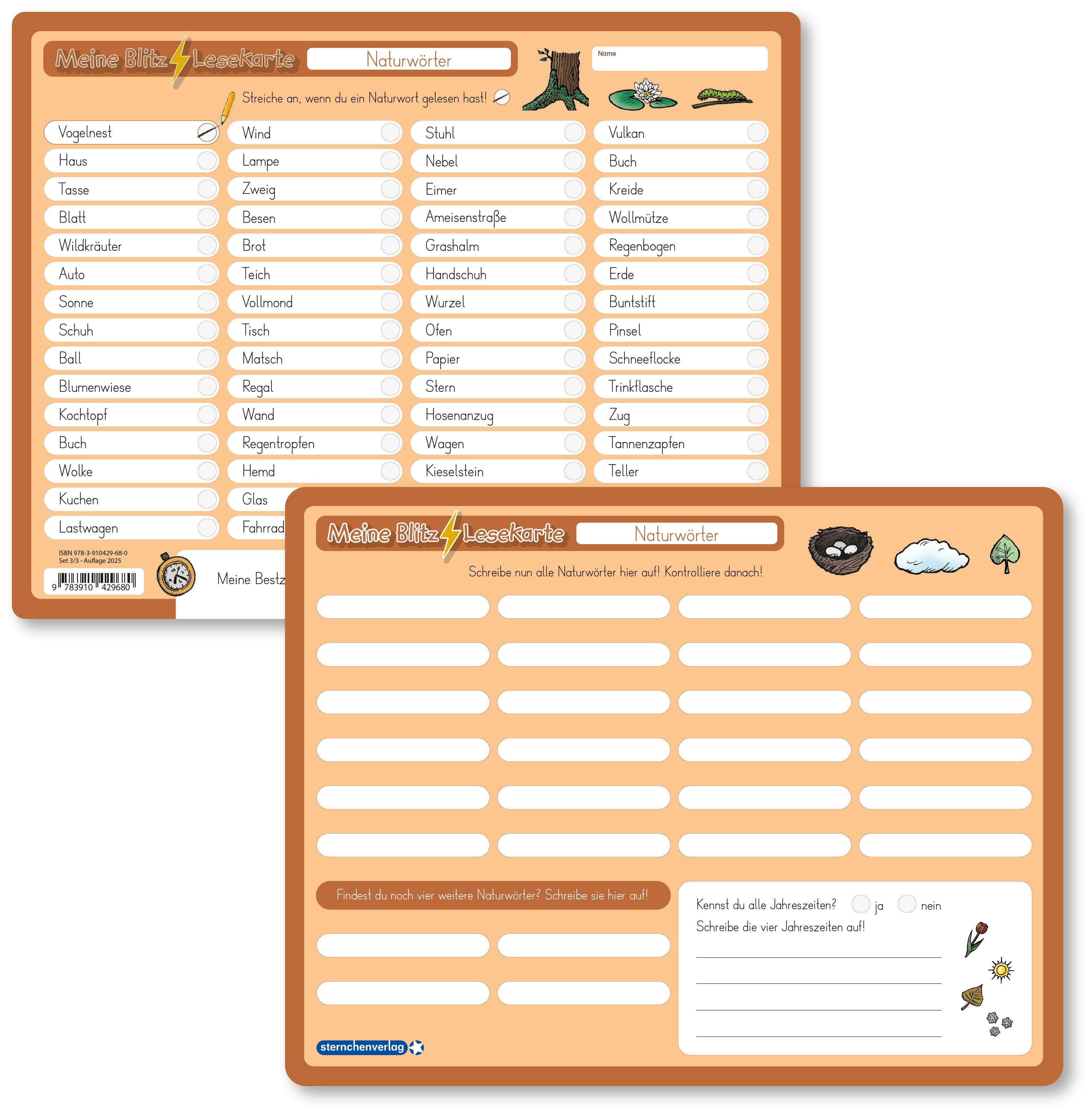 Beispielinhalt (Bild) Meine Blitzlesekarten - Suchwörter