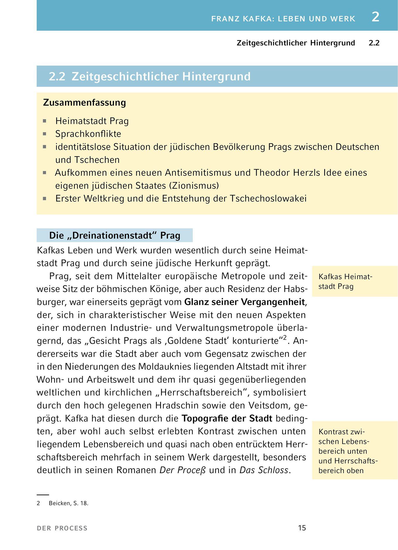 Beispielinhalt (Bild) Der Process von Franz Kafka - Textanalyse und Interpretation