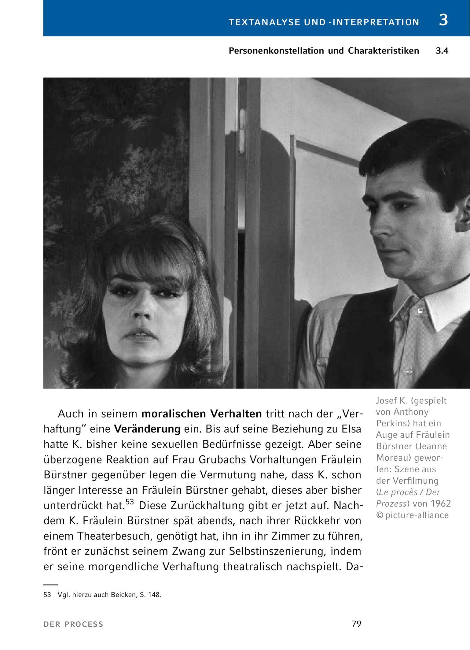 Beispielinhalt (Bild) Der Process von Franz Kafka - Textanalyse und Interpretation