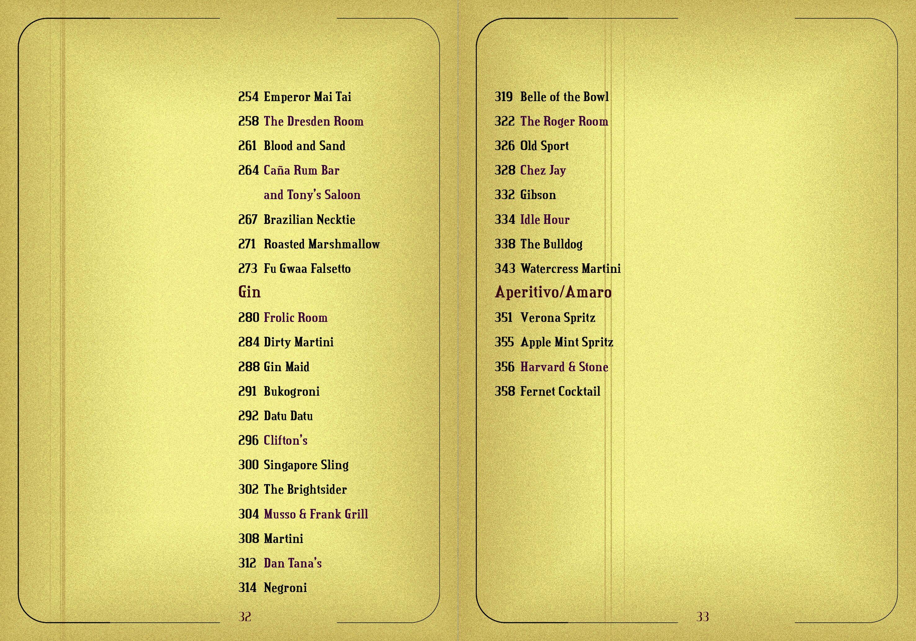 Beispielinhalt (Bild) Los Angeles Cocktails