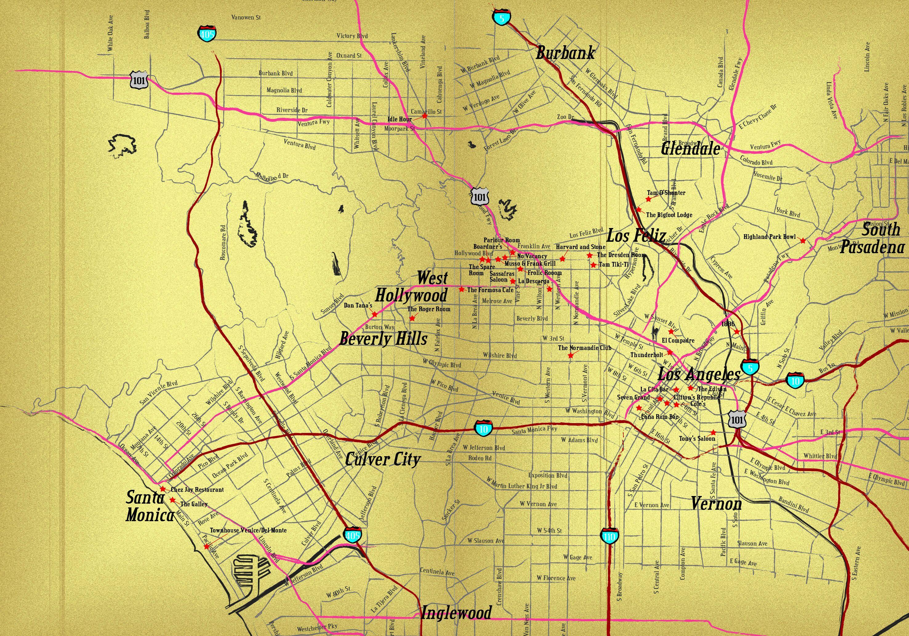 Beispielinhalt (Bild) Los Angeles Cocktails