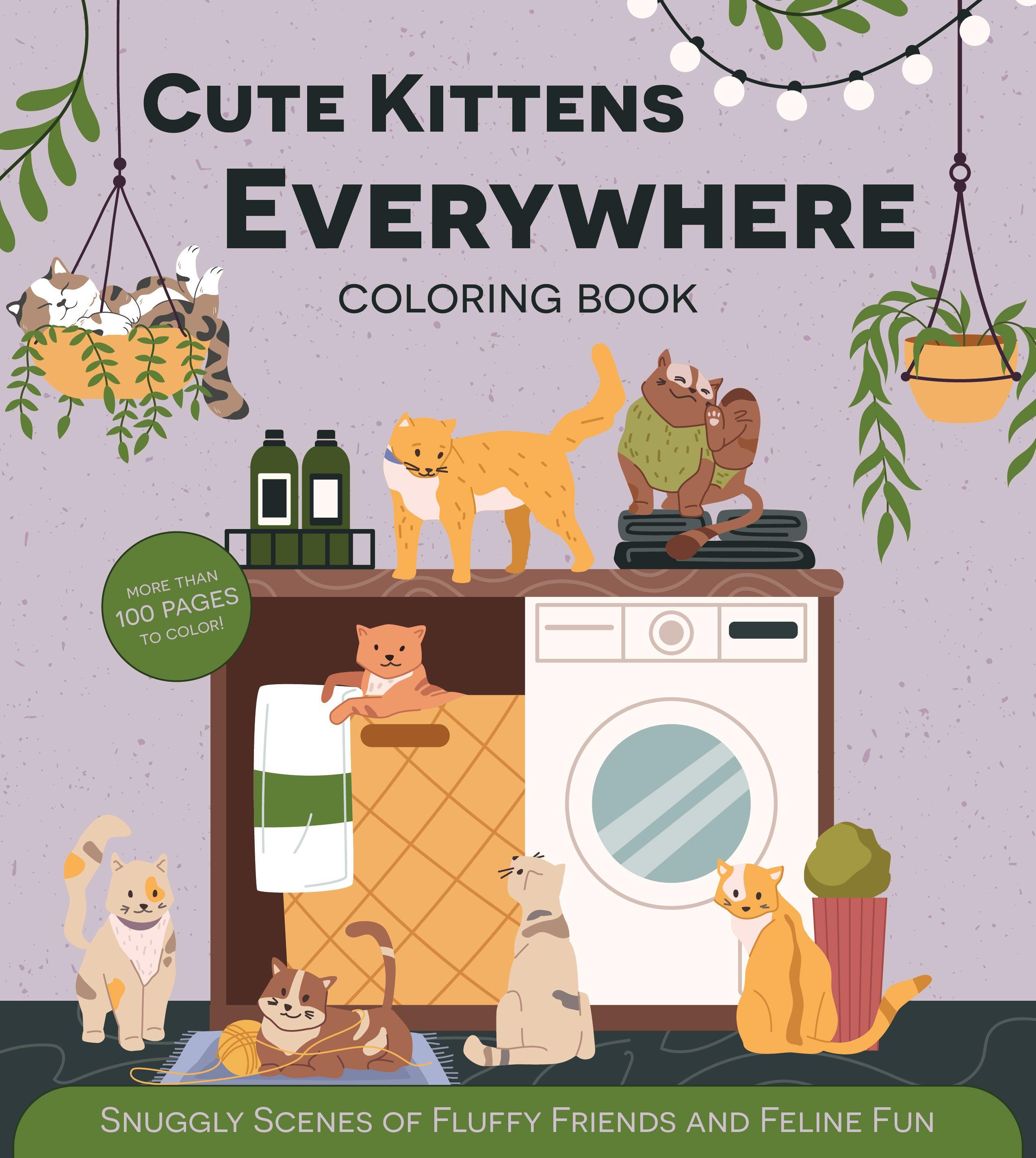 Vorderes Coverbild Cute Kittens Everywhere Coloring Book