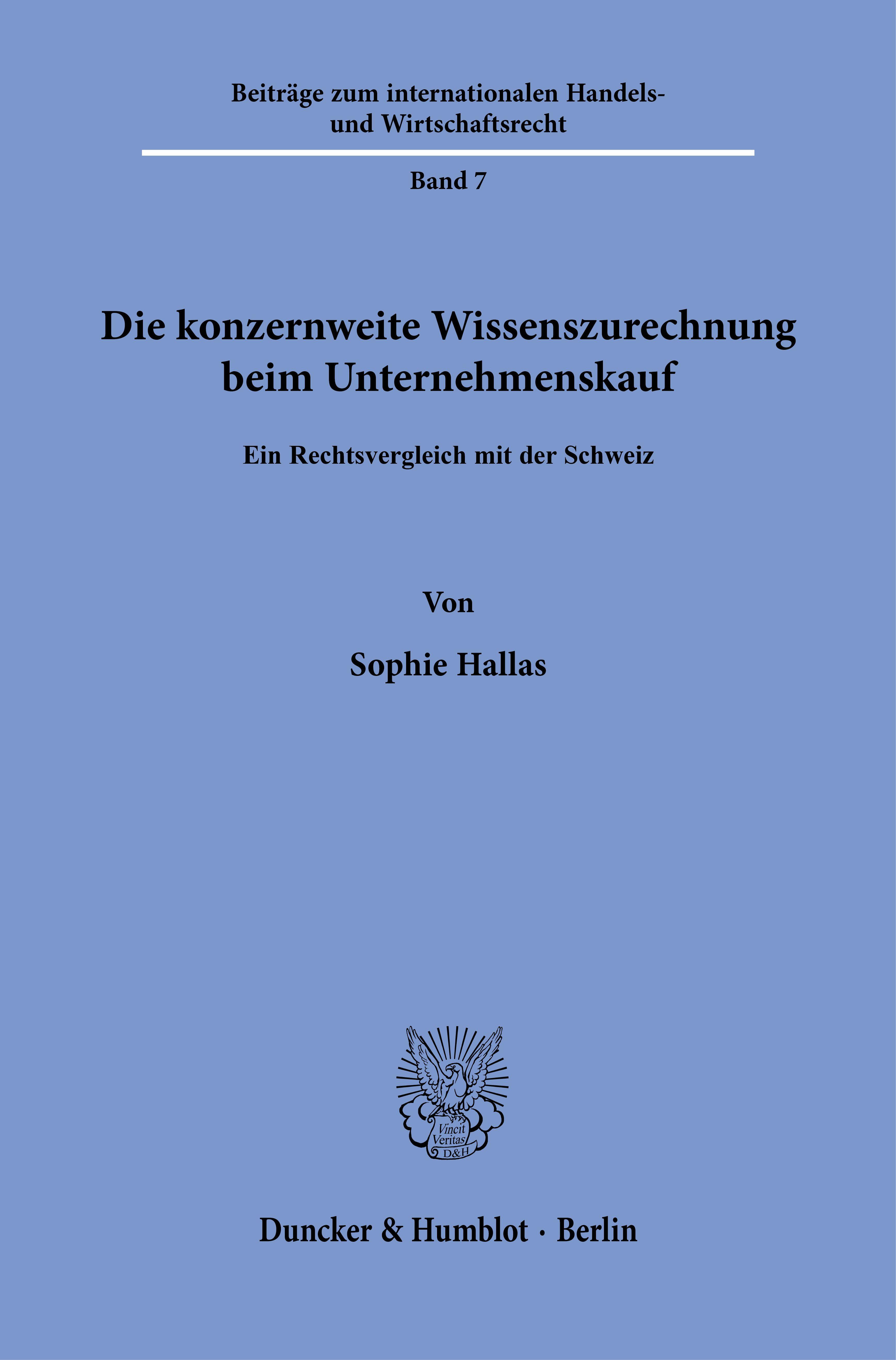 Vorderes Coverbild Die konzernweite Wissenszurechnung beim Unternehmenskauf
