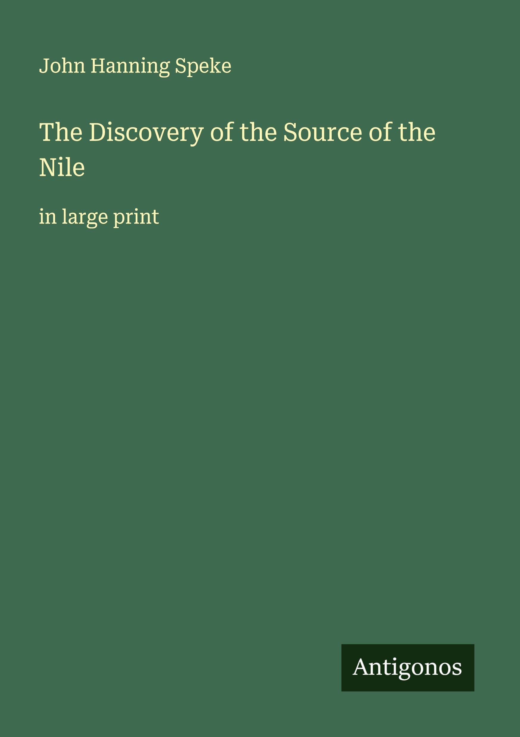 Vorderes Coverbild The Discovery of the Source of the Nile