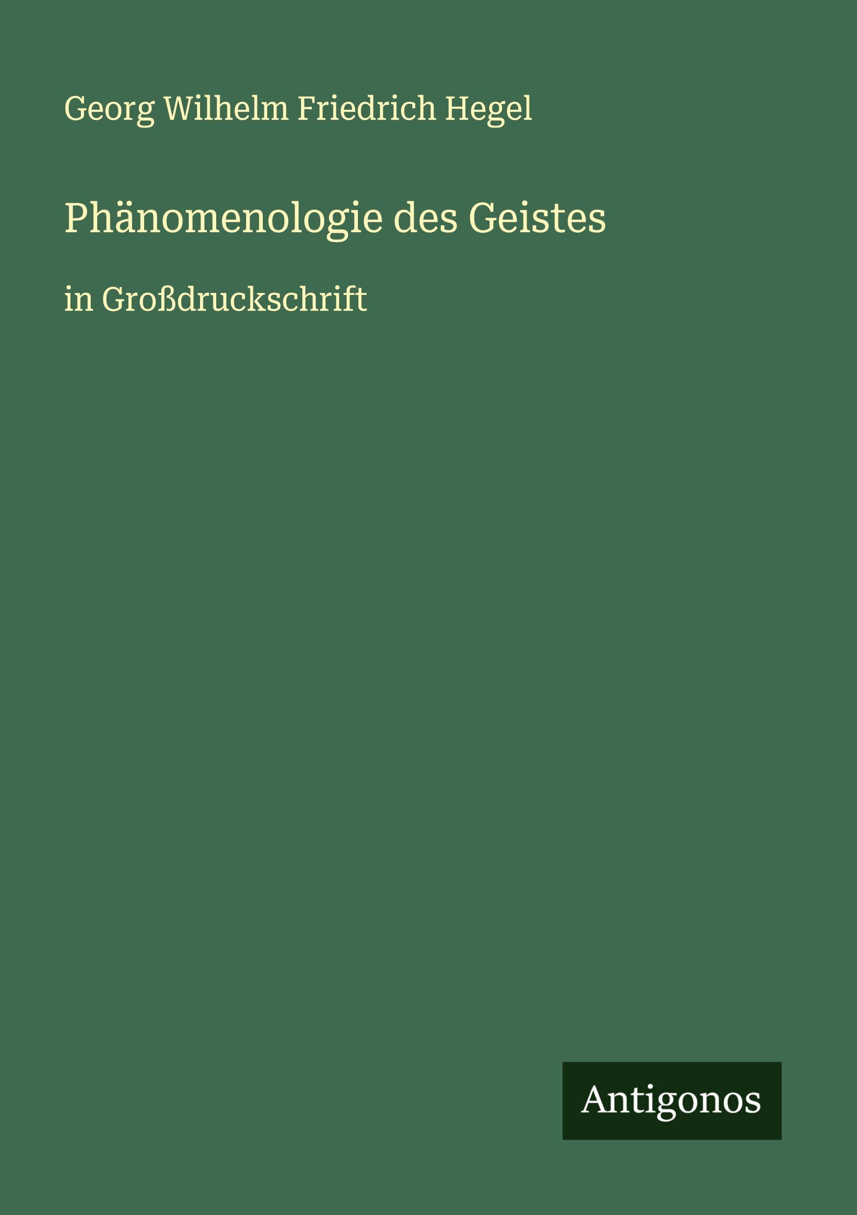 Vorderes Coverbild Phänomenologie des Geistes