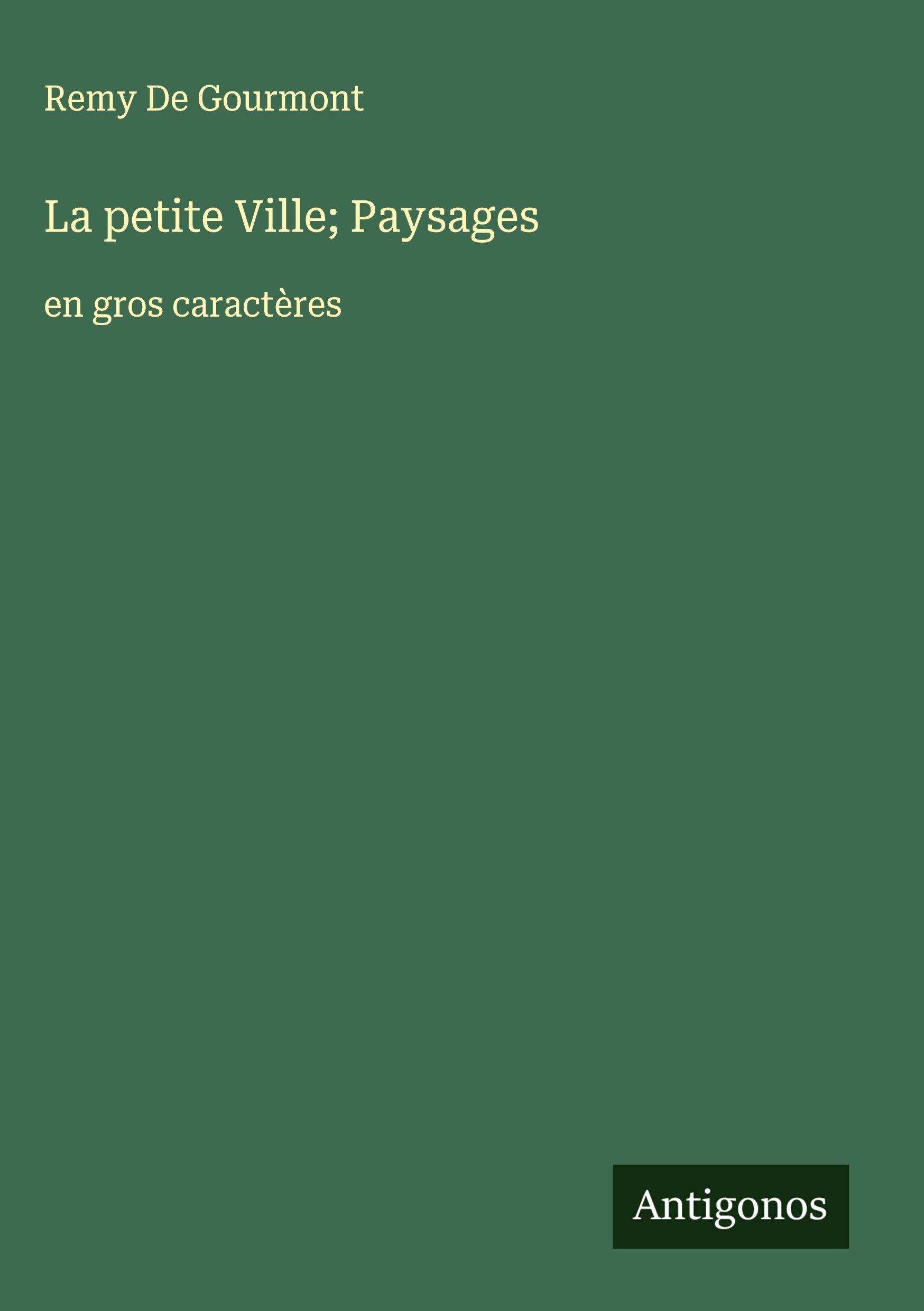 Vorderes Coverbild La petite Ville; Paysages