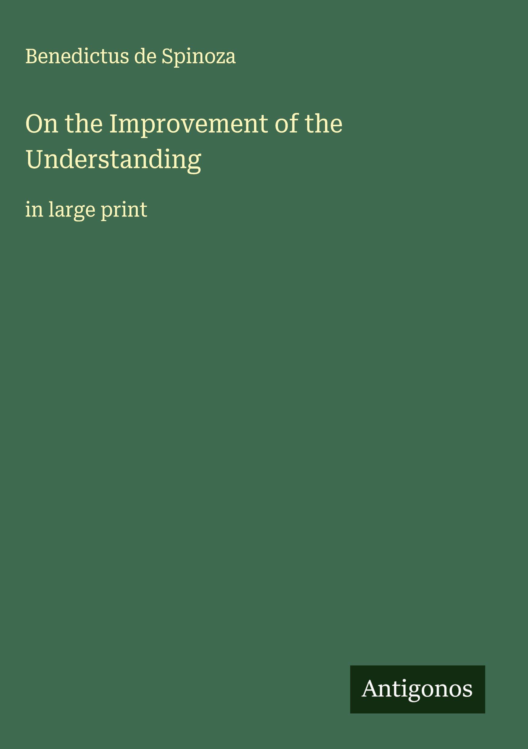 Vorderes Coverbild On the Improvement of the Understanding