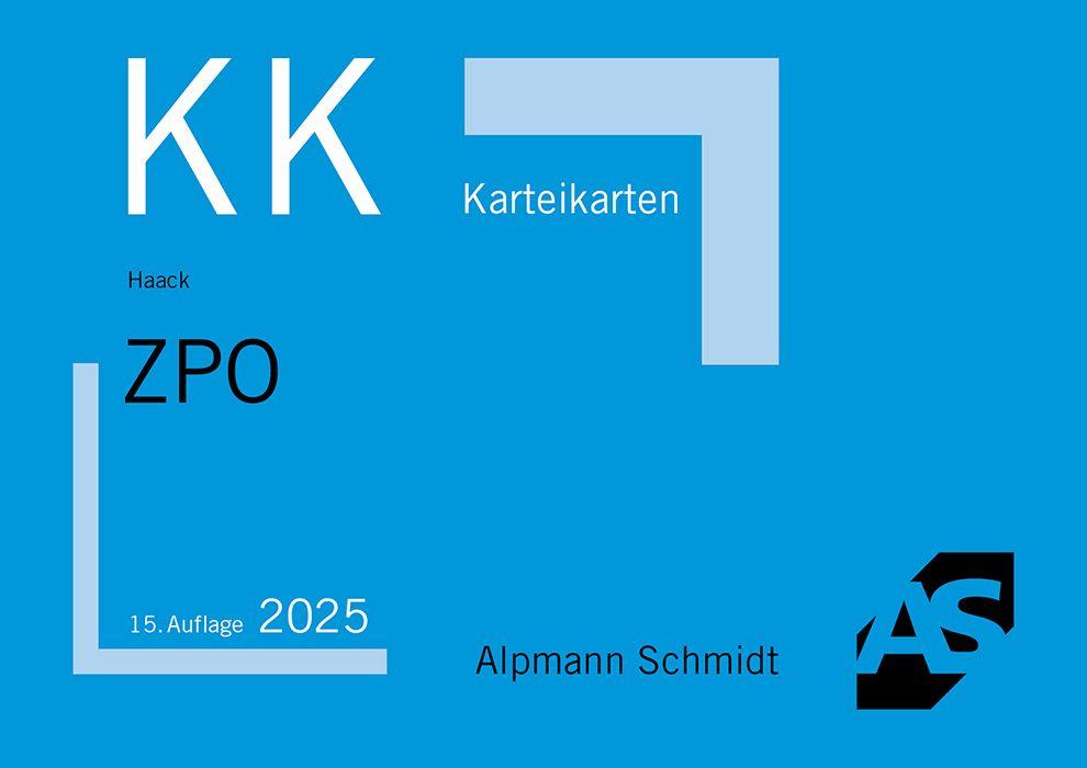 Vorderes Coverbild Karteikarten ZPO
