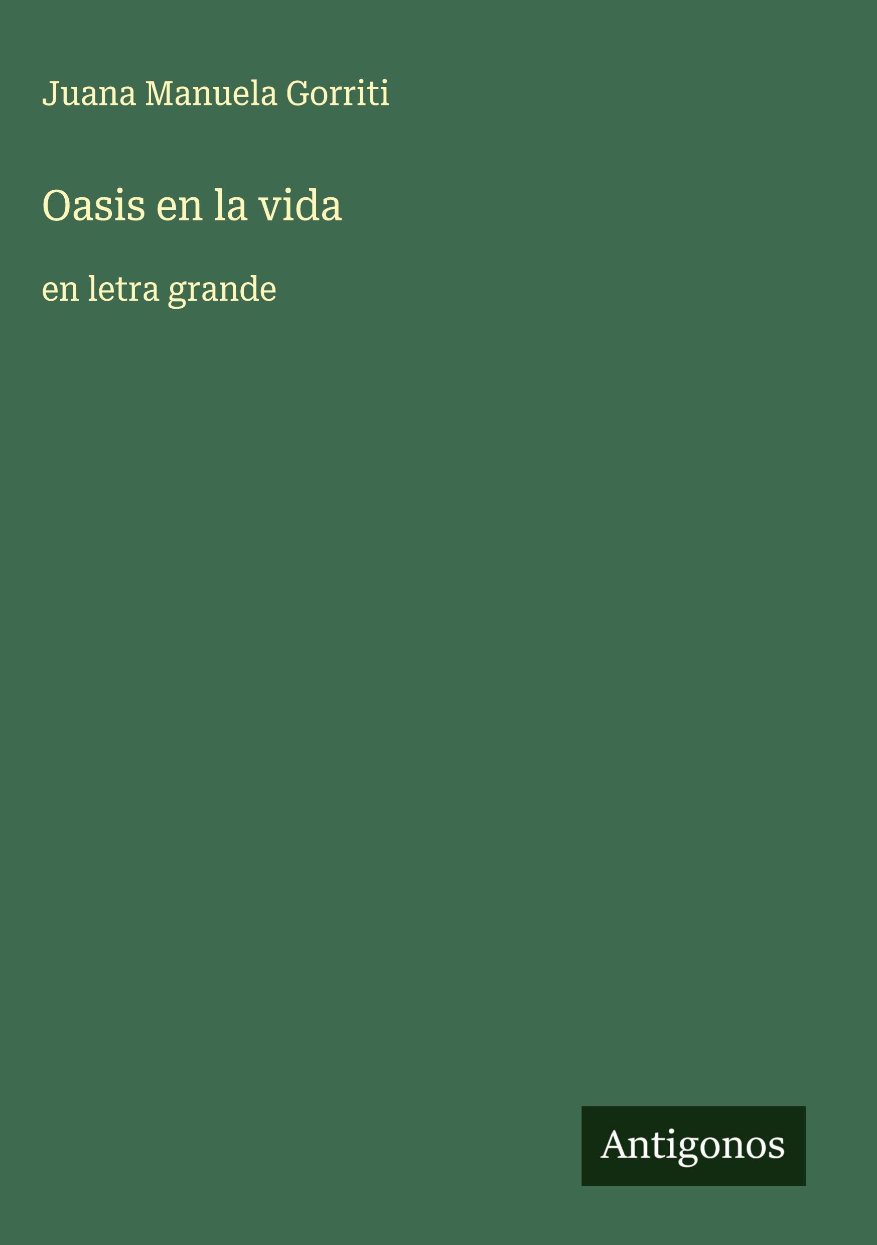 Vorderes Coverbild Oasis en la vida