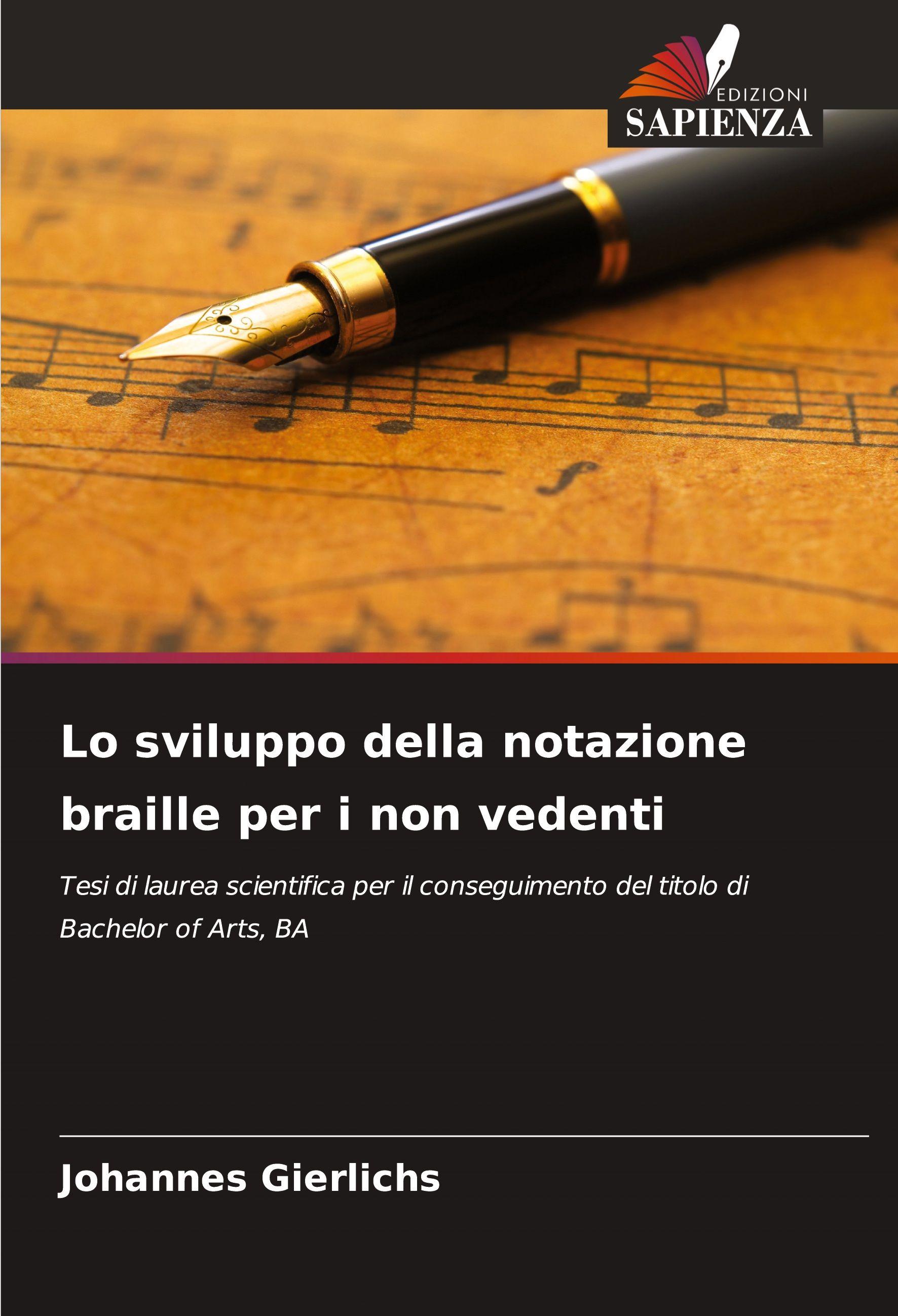 Vorderes Coverbild Lo sviluppo della notazione braille per i non vedenti