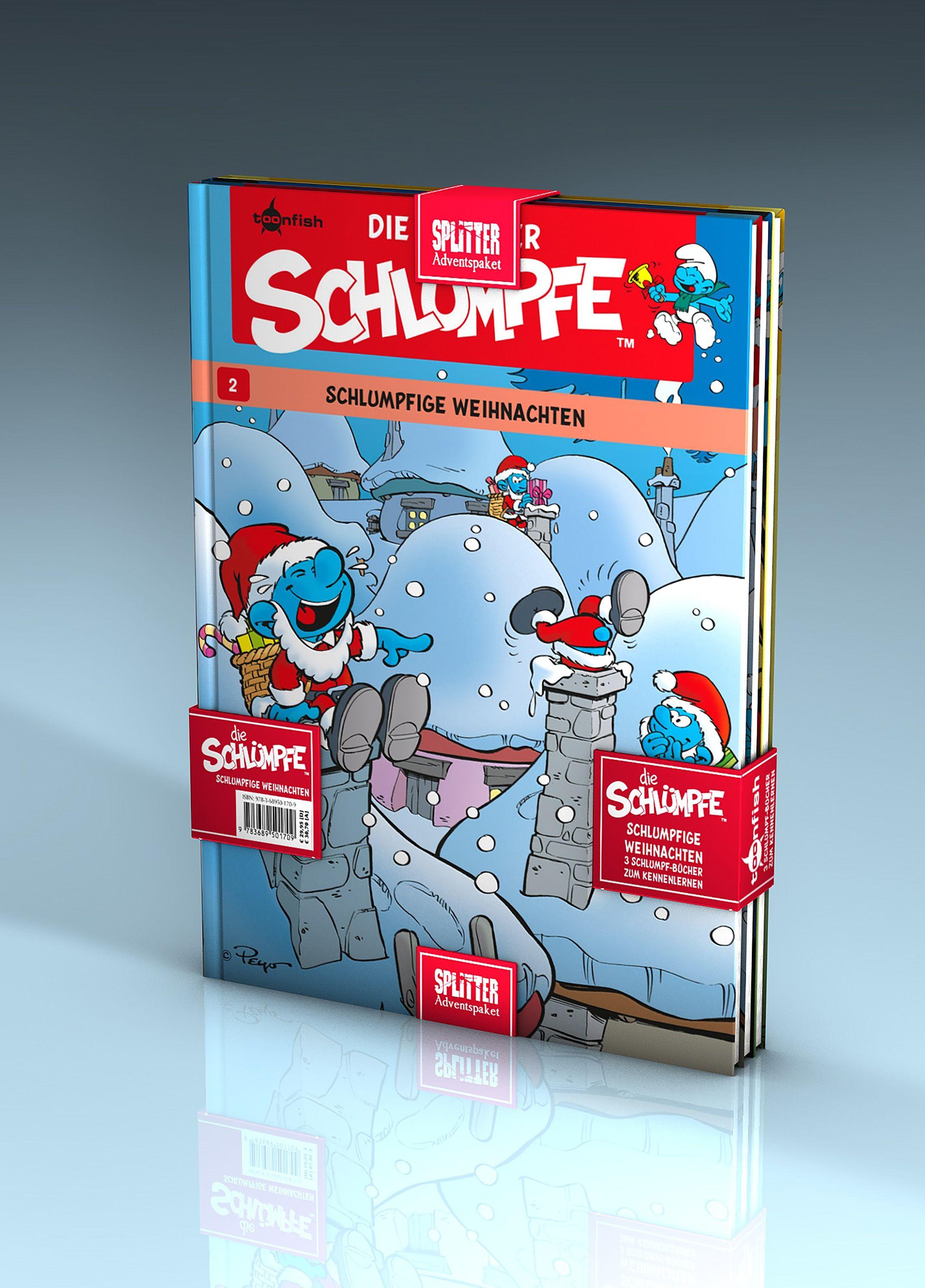 Vorderes Coverbild Die Schlümpfe Adventspaket: Drei schlumpfige Comic-Abenteuer