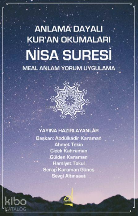 Vorderes Coverbild Anlama Dayali Kuran Okumalari Nisa Suresi