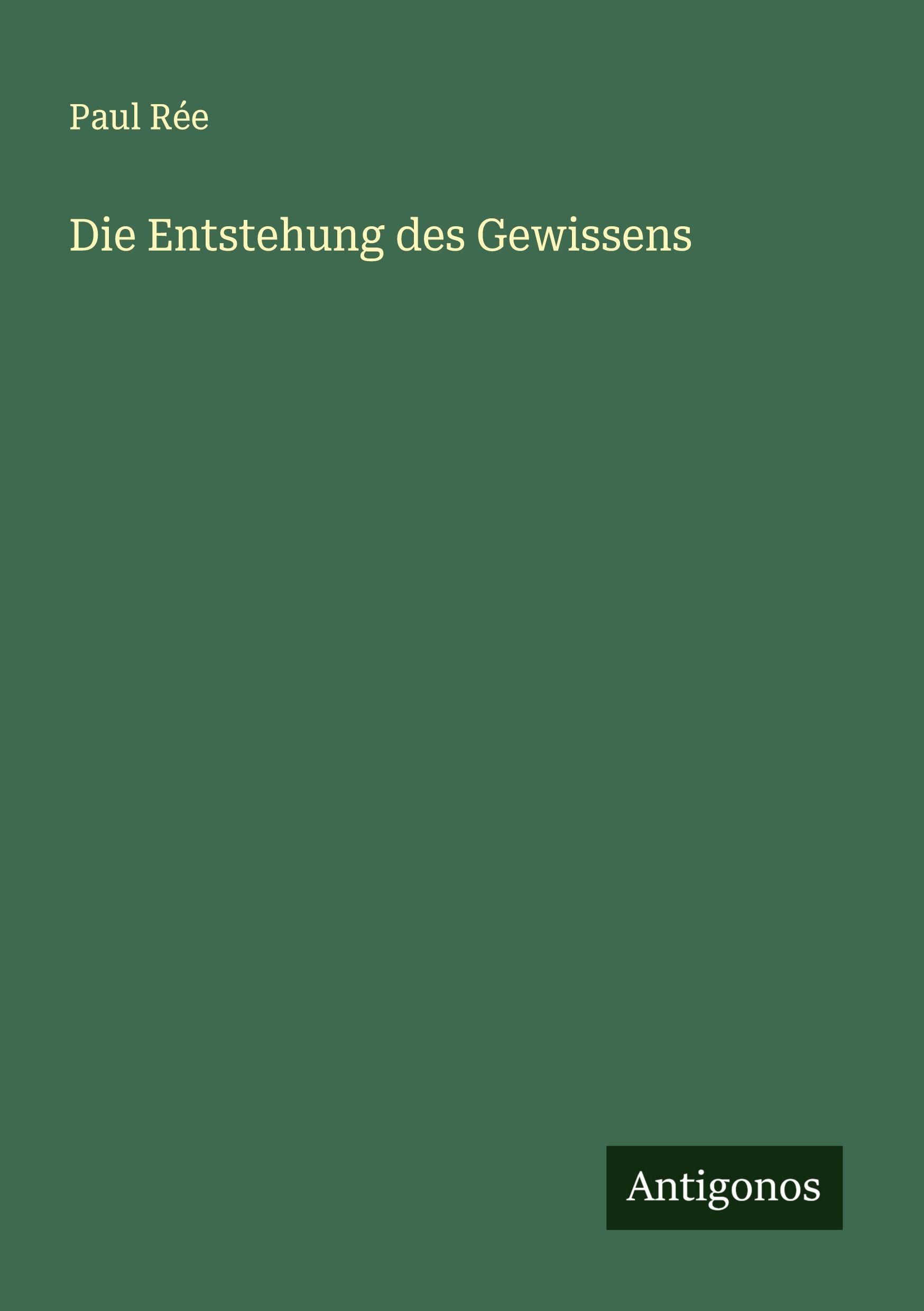 Vorderes Coverbild Die Entstehung des Gewissens