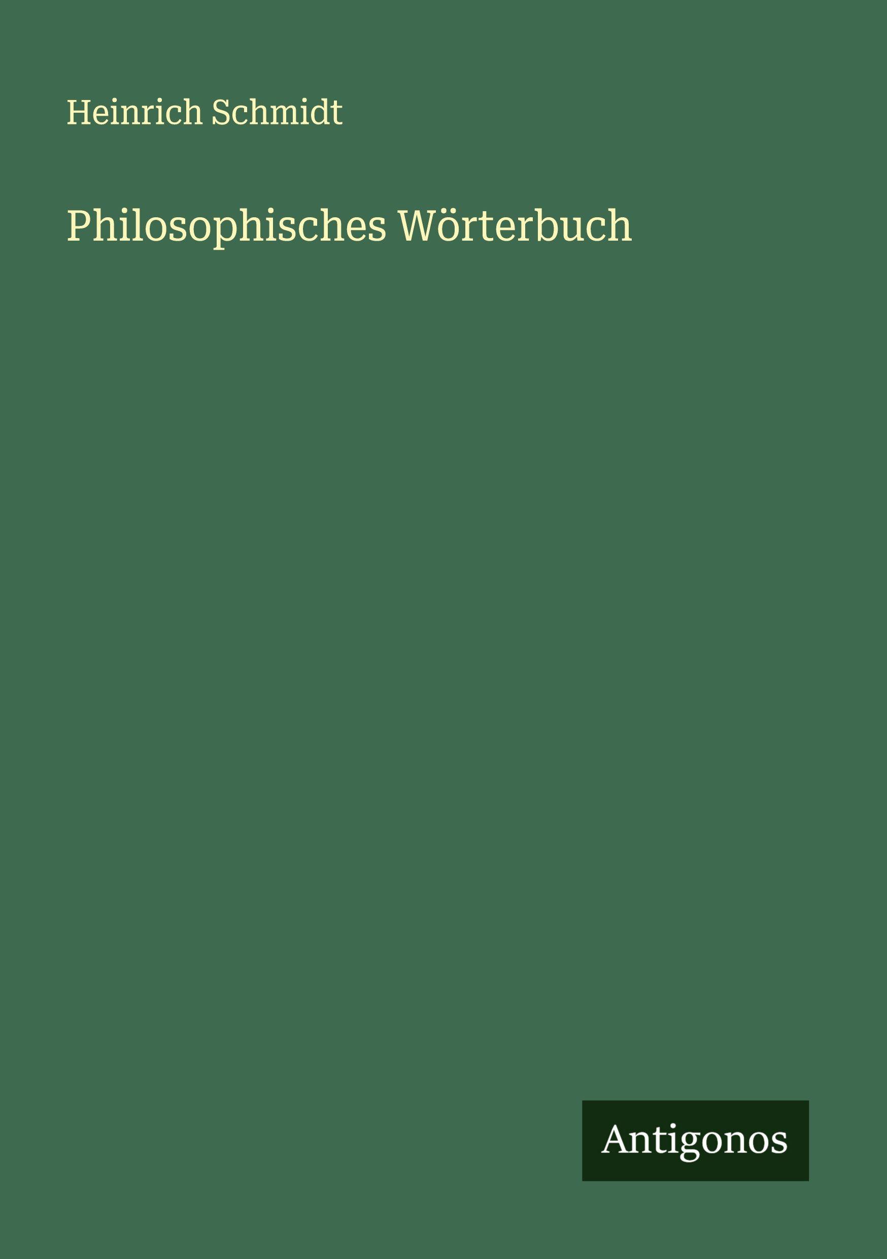 Vorderes Coverbild Philosophisches Wörterbuch