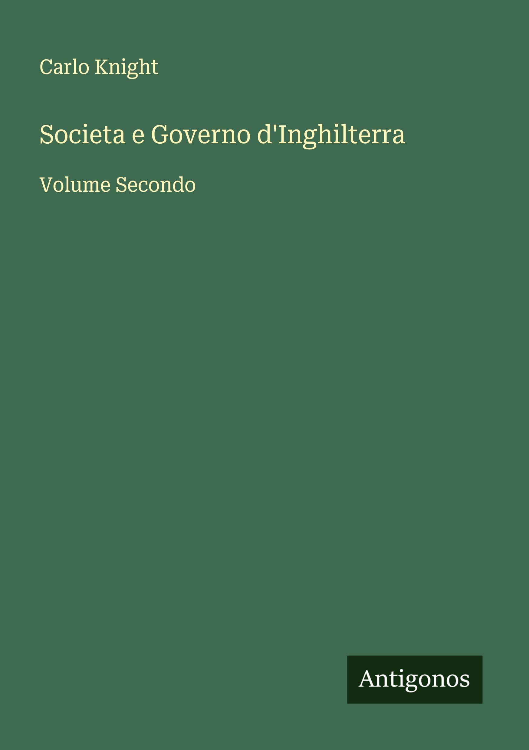 Vorderes Coverbild Societa e Governo d'Inghilterra