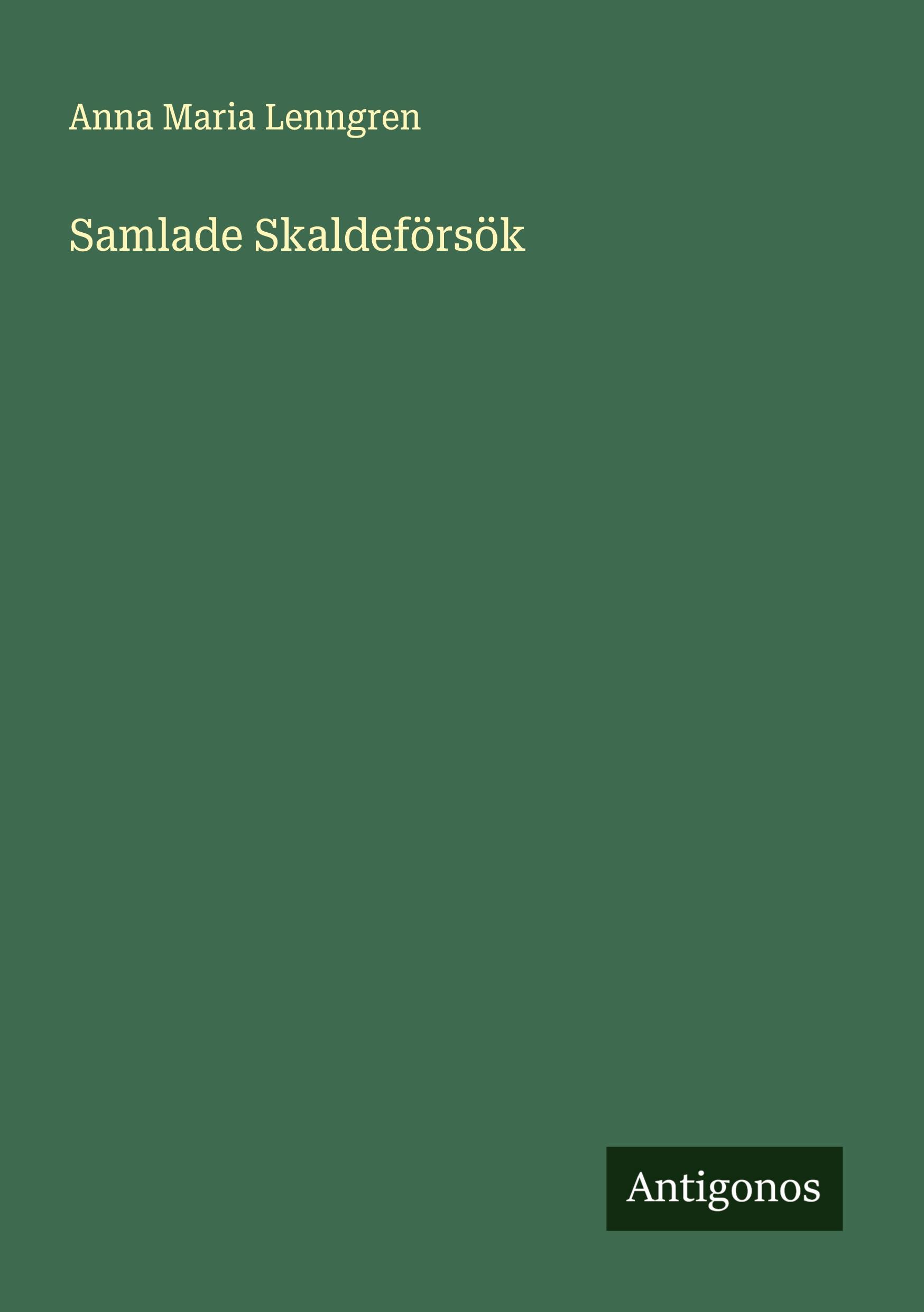 Vorderes Coverbild Samlade Skaldeförsök