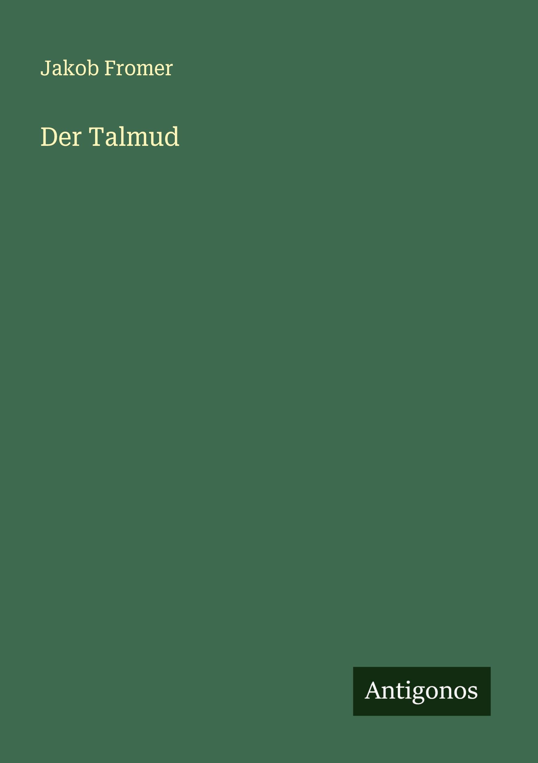 Vorderes Coverbild Der Talmud