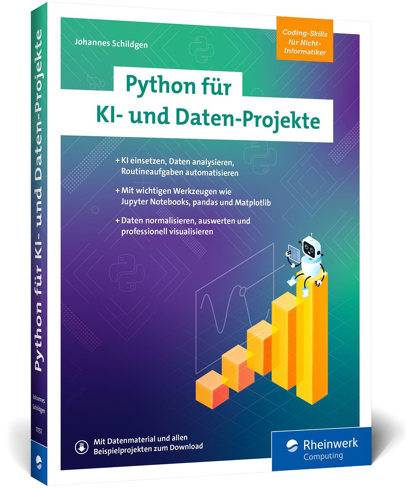Vorderes Coverbild Python für KI- und Daten-Projekte