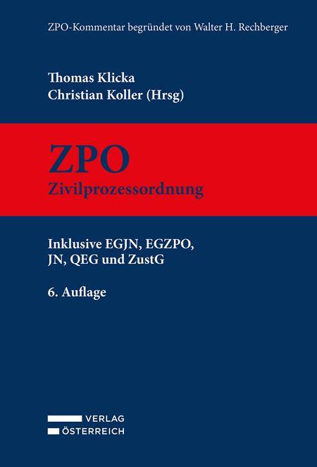 Vorderes Coverbild ZPO - Zivilprozessordnung