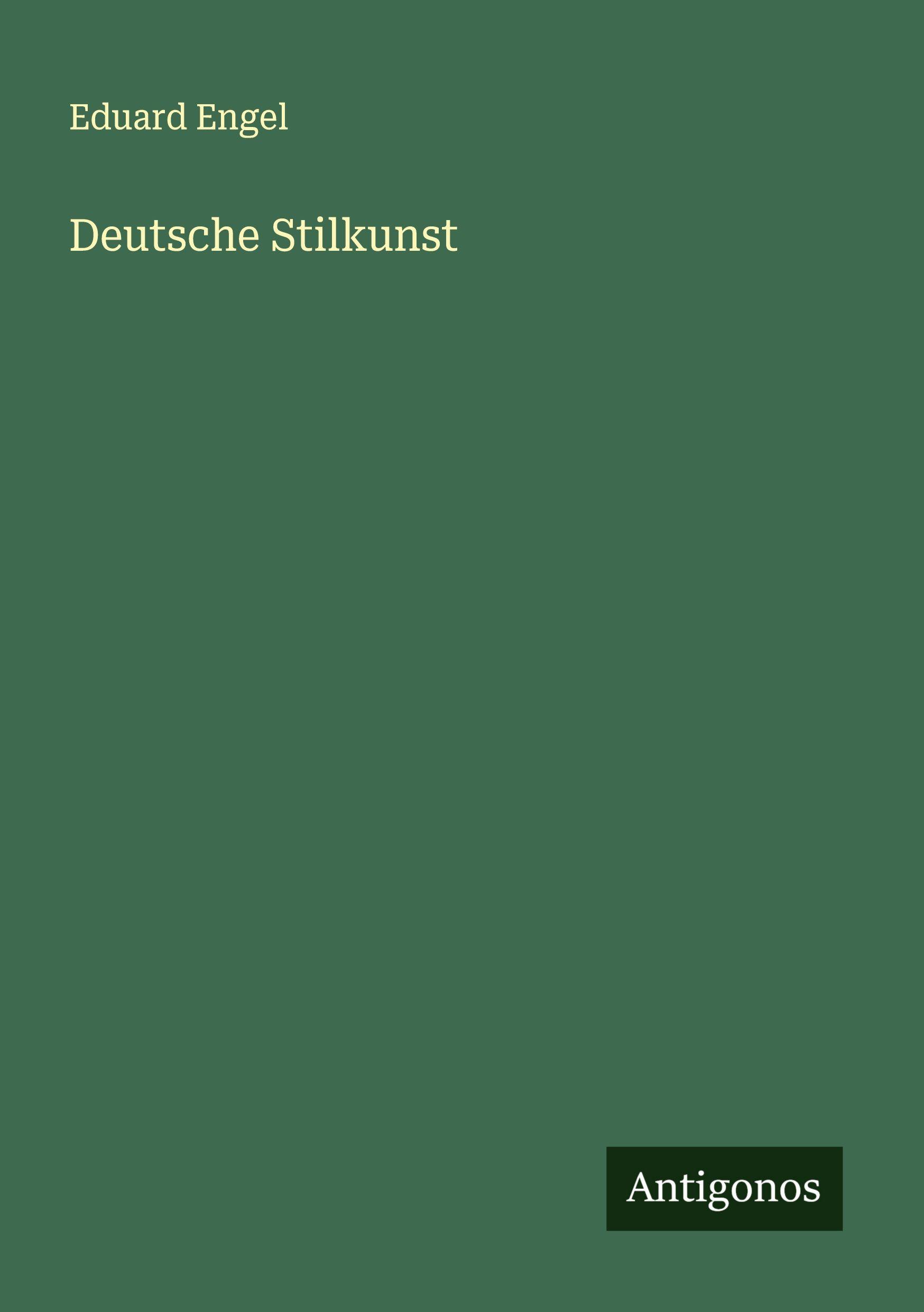 Vorderes Coverbild Deutsche Stilkunst
