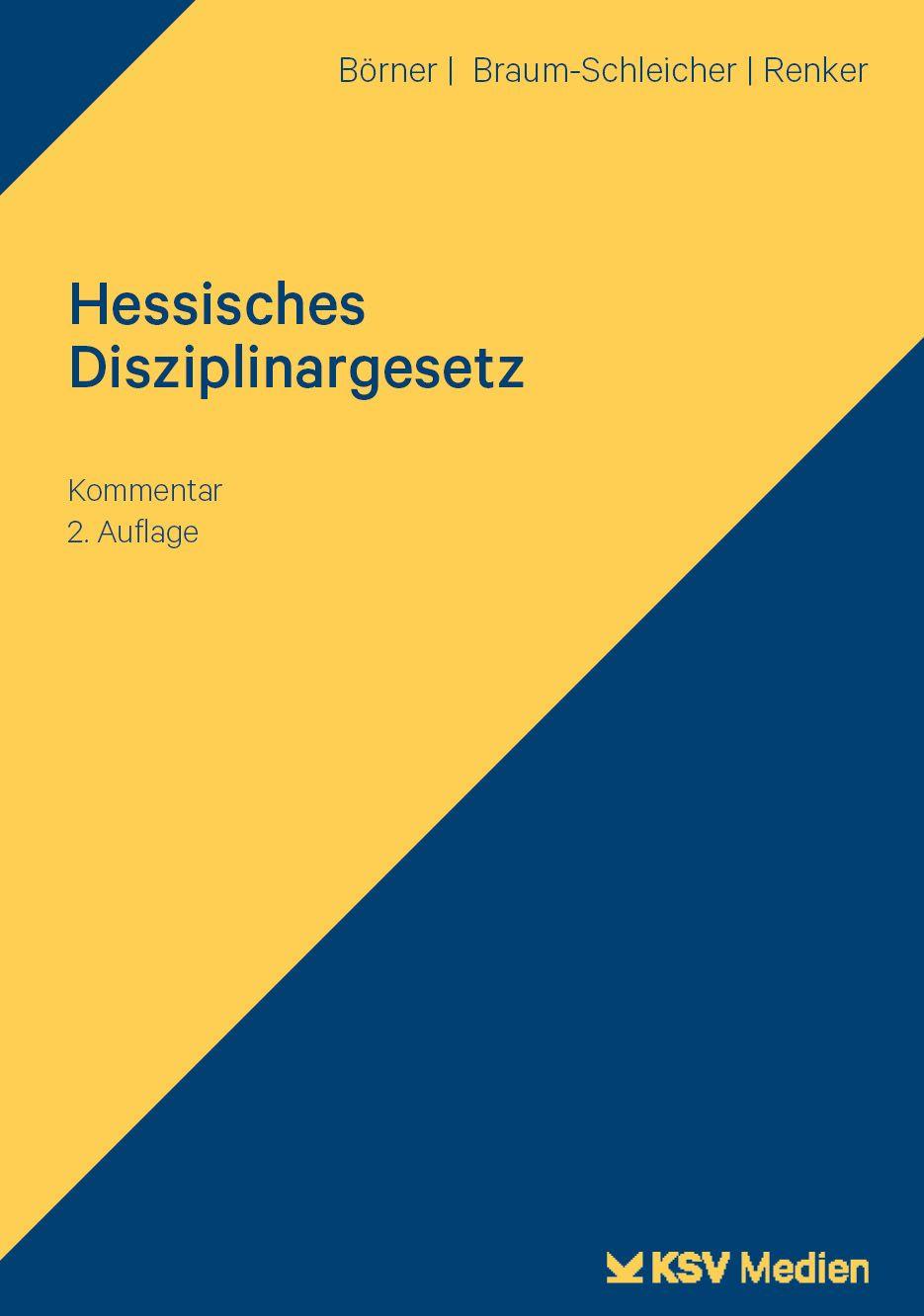 Vorderes Coverbild Hessisches Disziplinargesetz