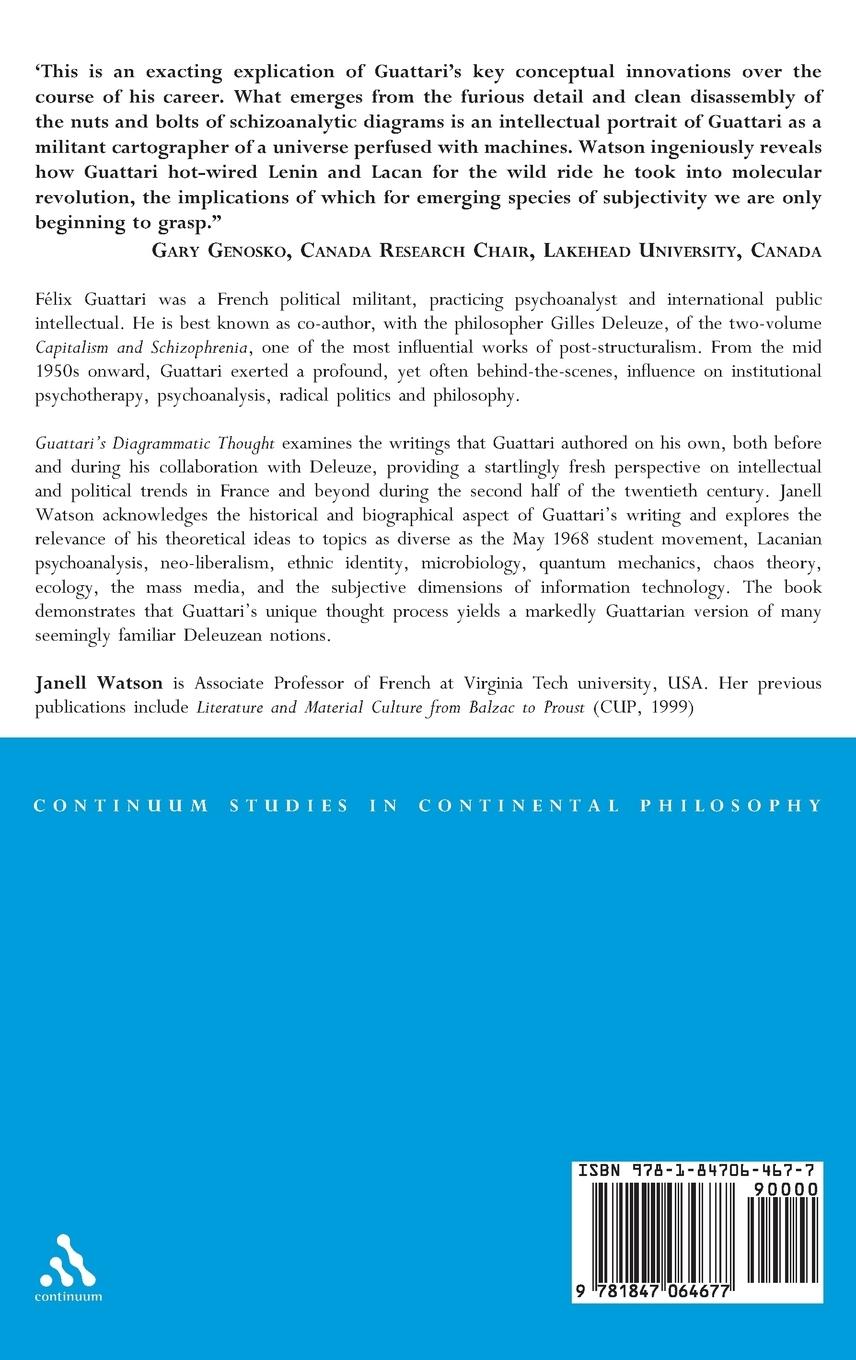 Rückseitencover Guattari's Diagrammatic Thought