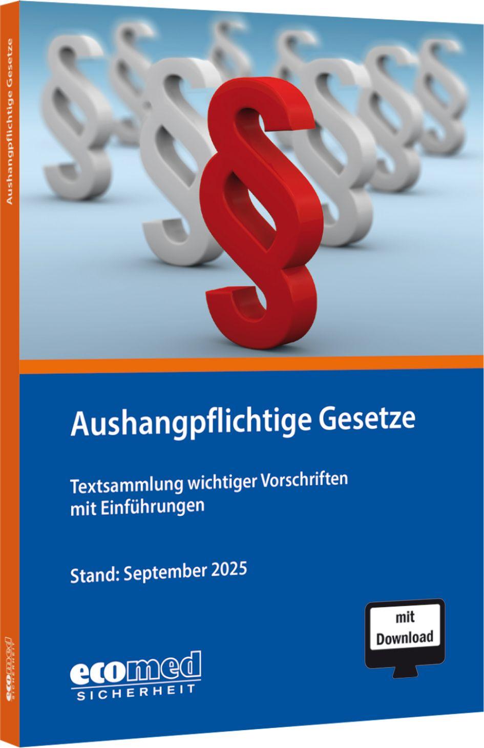 Vorderes Coverbild Aushangpflichtige Gesetze