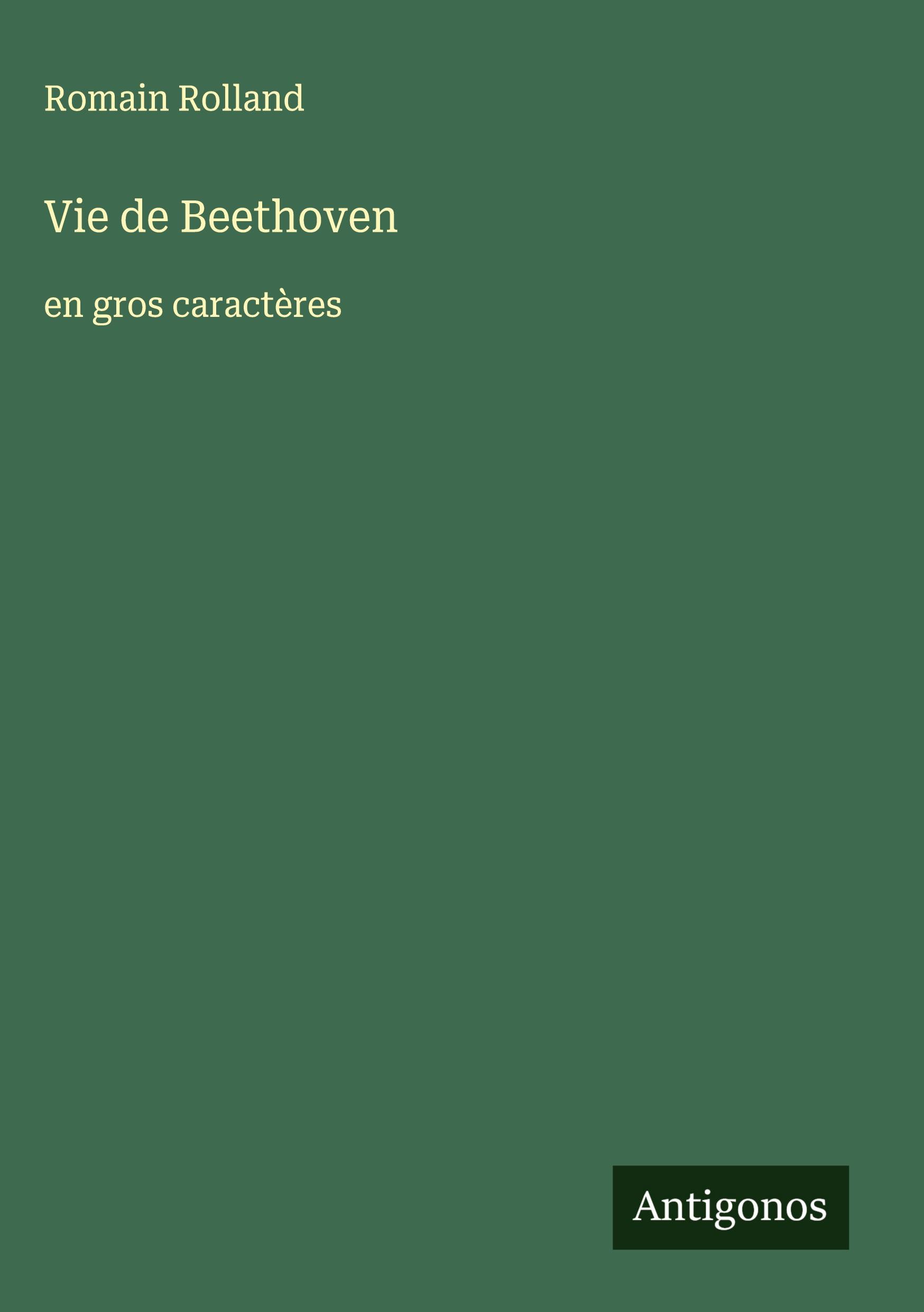 Vorderes Coverbild Vie de Beethoven
