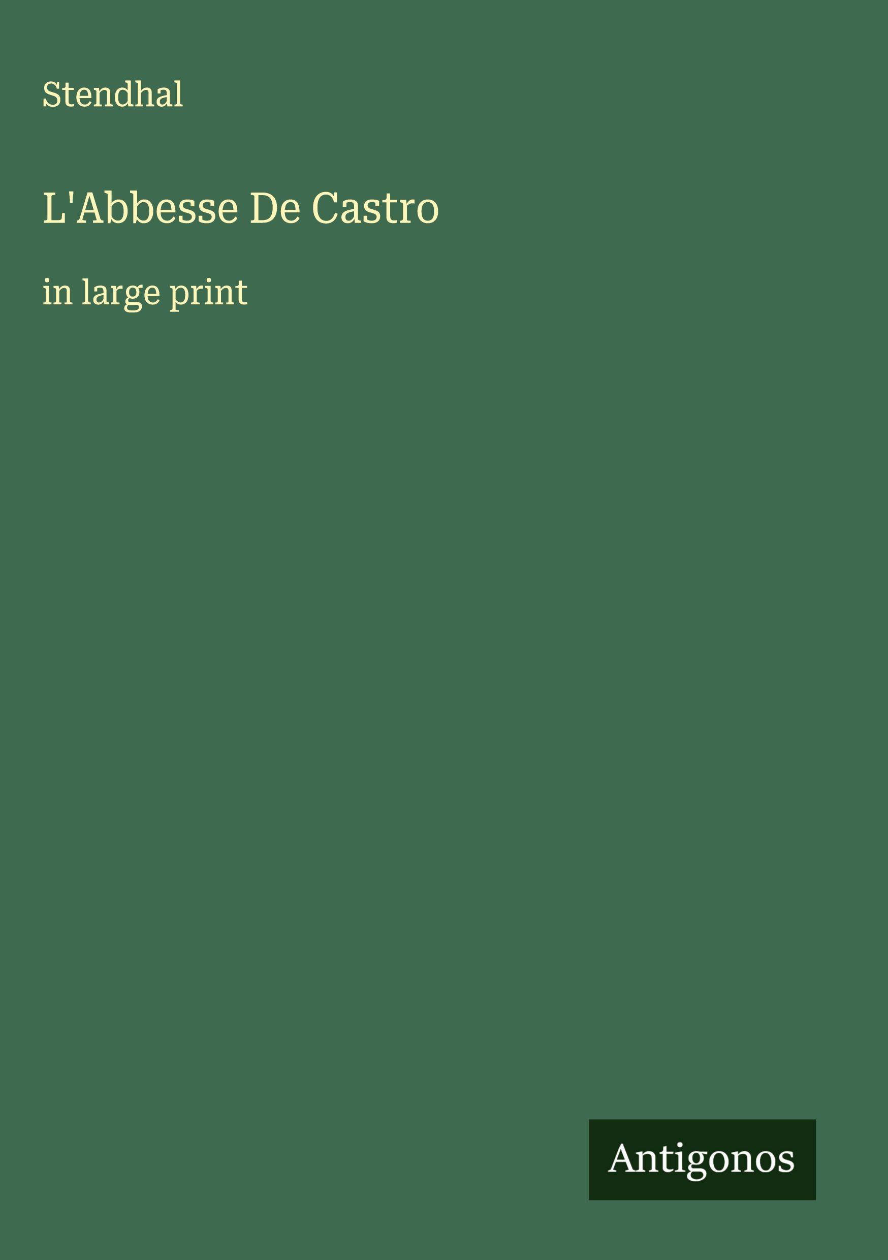 Vorderes Coverbild L'Abbesse De Castro